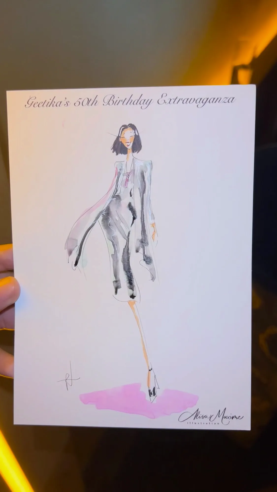 Live sketch from Birthday Celebration at Regine’s Lounge, Dallas