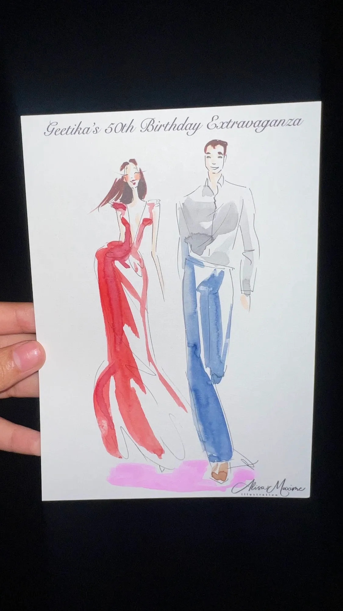 Live fashion sketch 9 from Birthday Celebration at Regine’s Lounge, Dallas