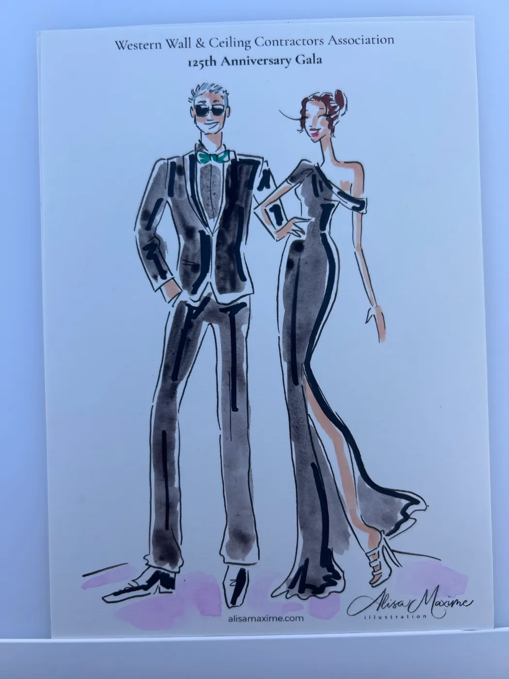 Live fashion sketch 10 from 125th Anniversary Gala at the Long Beach Convention Center