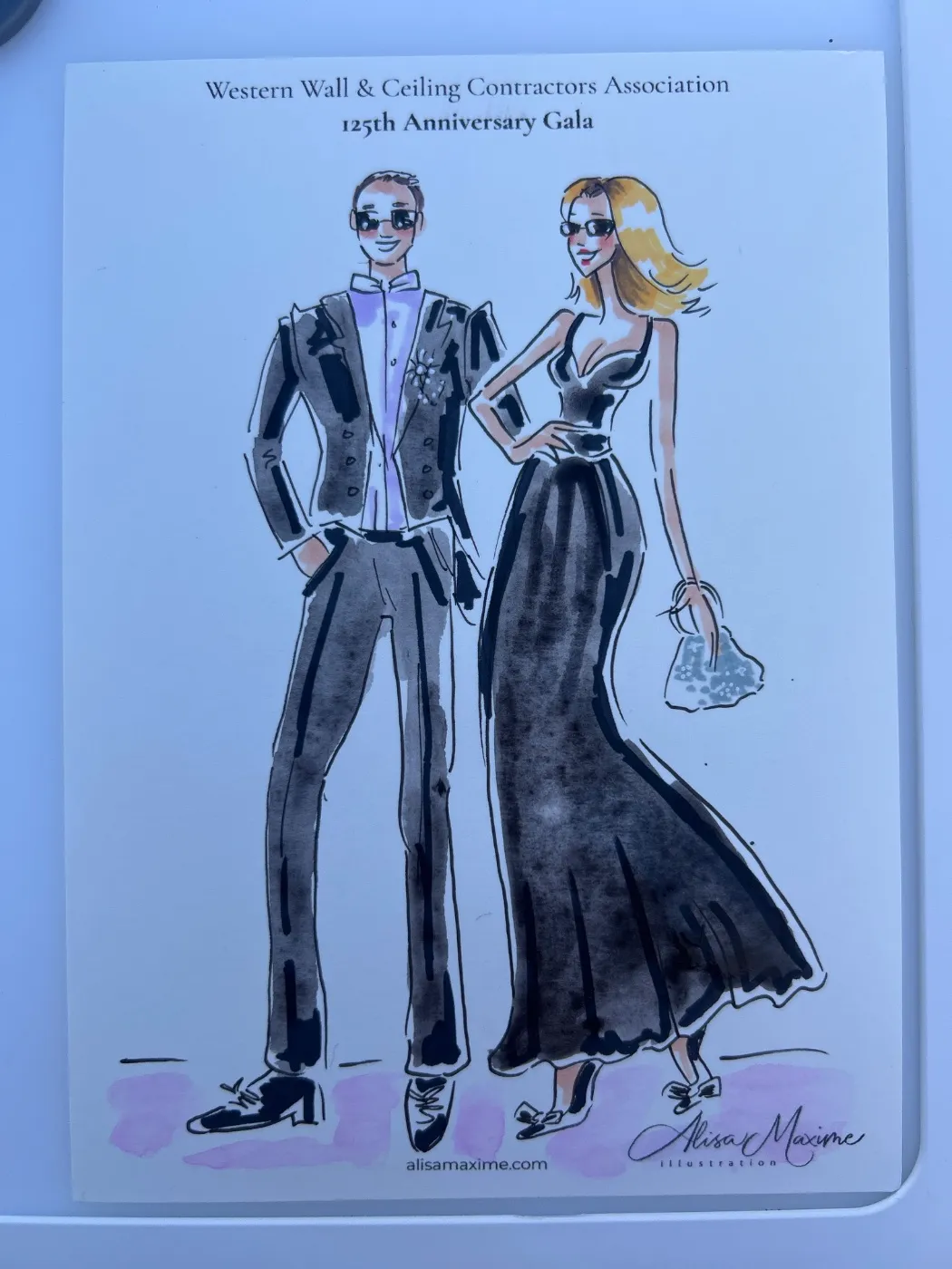 Live fashion sketch 3 from 125th Anniversary Gala at the Long Beach Convention Center