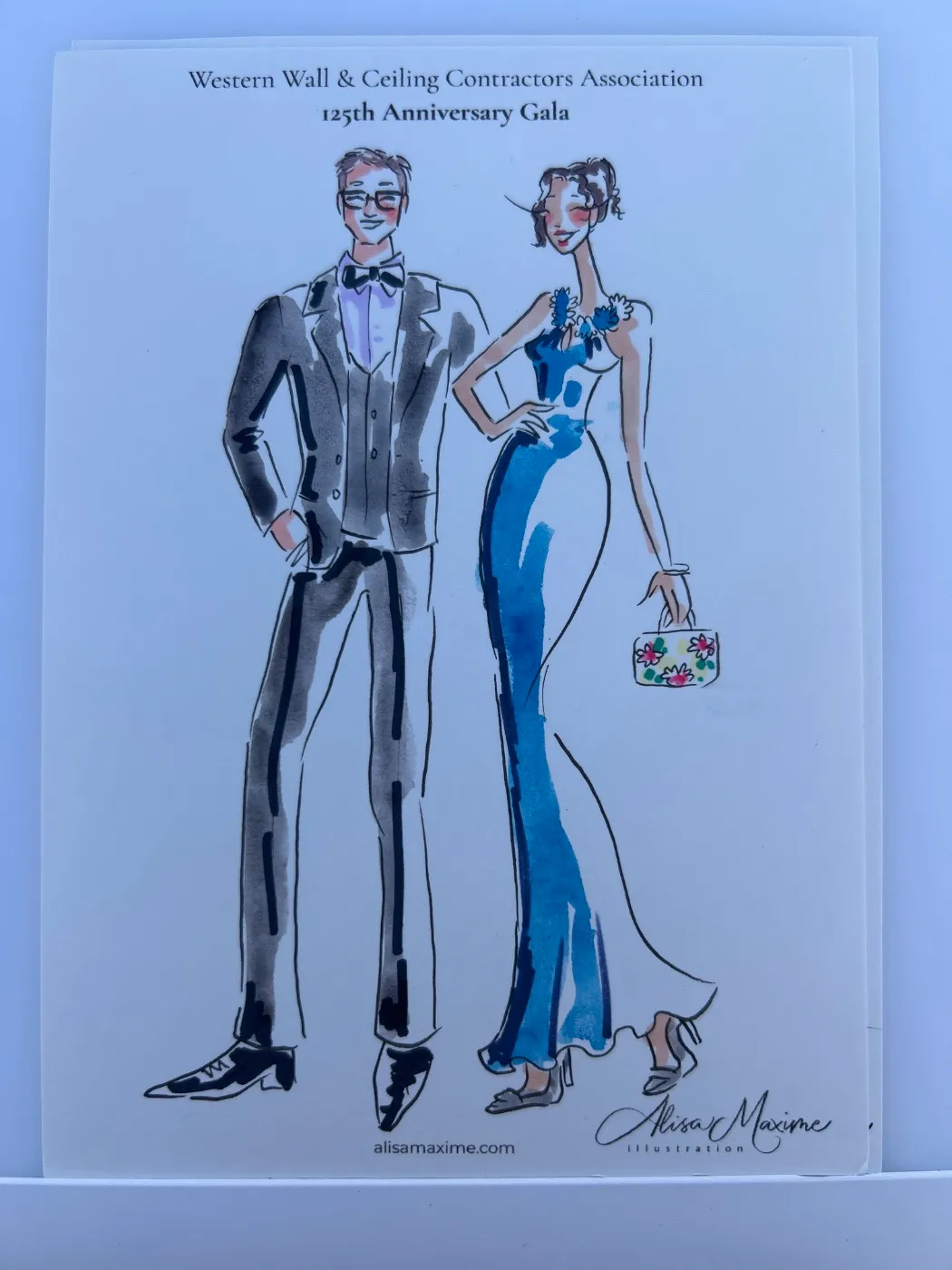 Live sketch from 125th Anniversary Gala at the Long Beach Convention Center