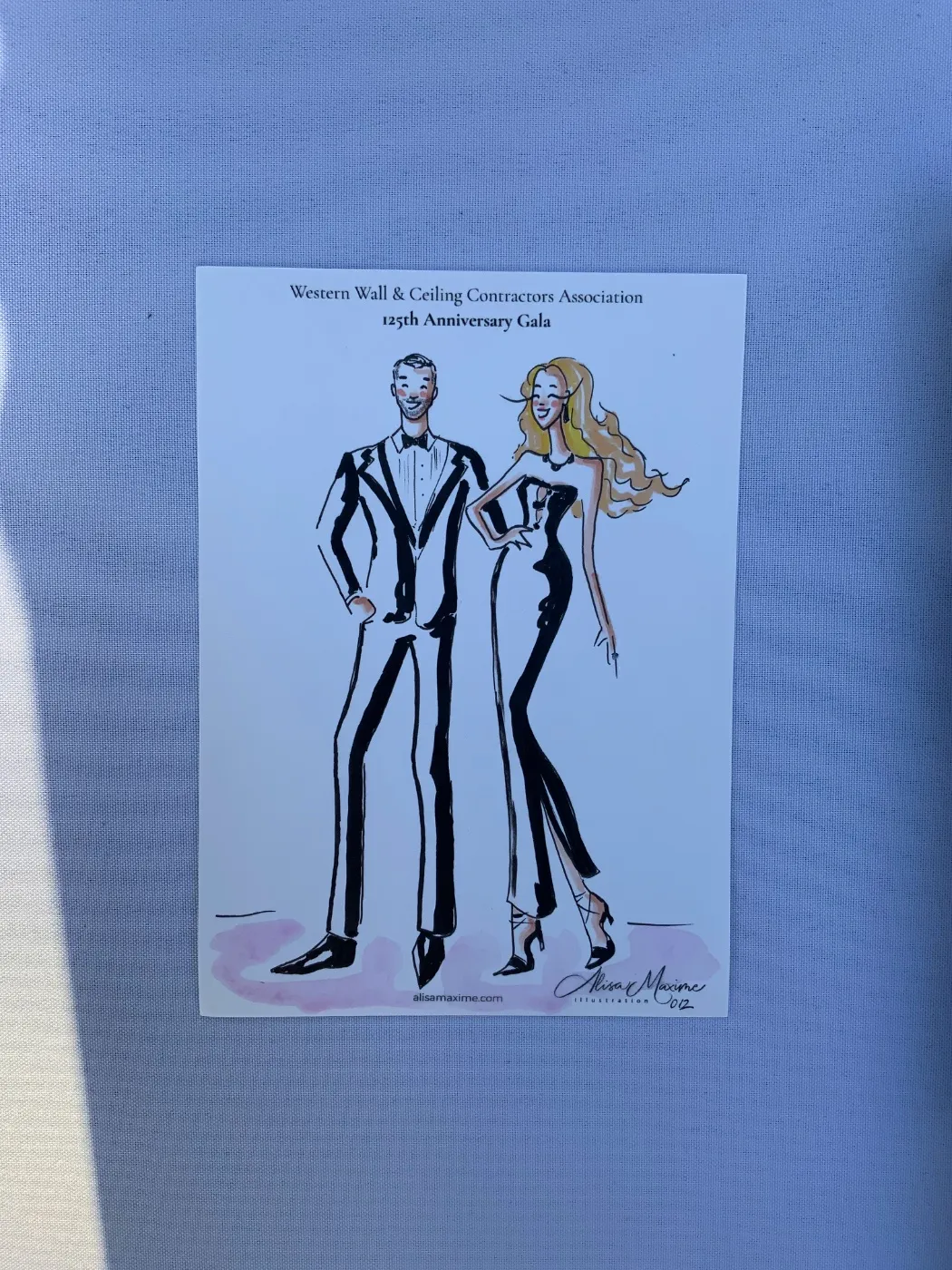 Live fashion sketch 12 from 125th Anniversary Gala at the Long Beach Convention Center