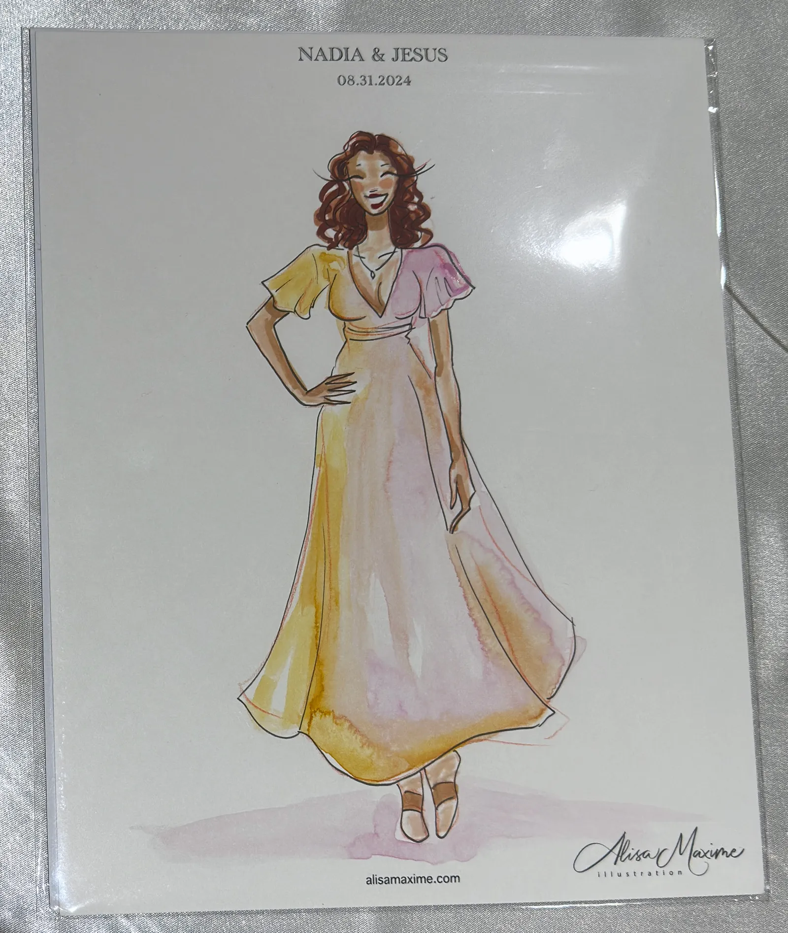 Live fashion sketch 2 from Wedding Celebration at Laredo Country Club