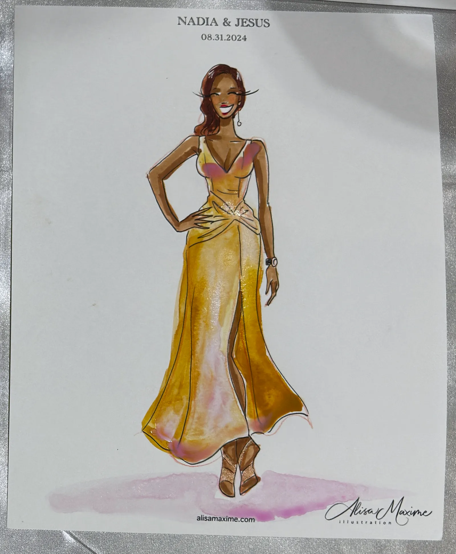 Live fashion sketch 10 from Wedding Celebration at Laredo Country Club