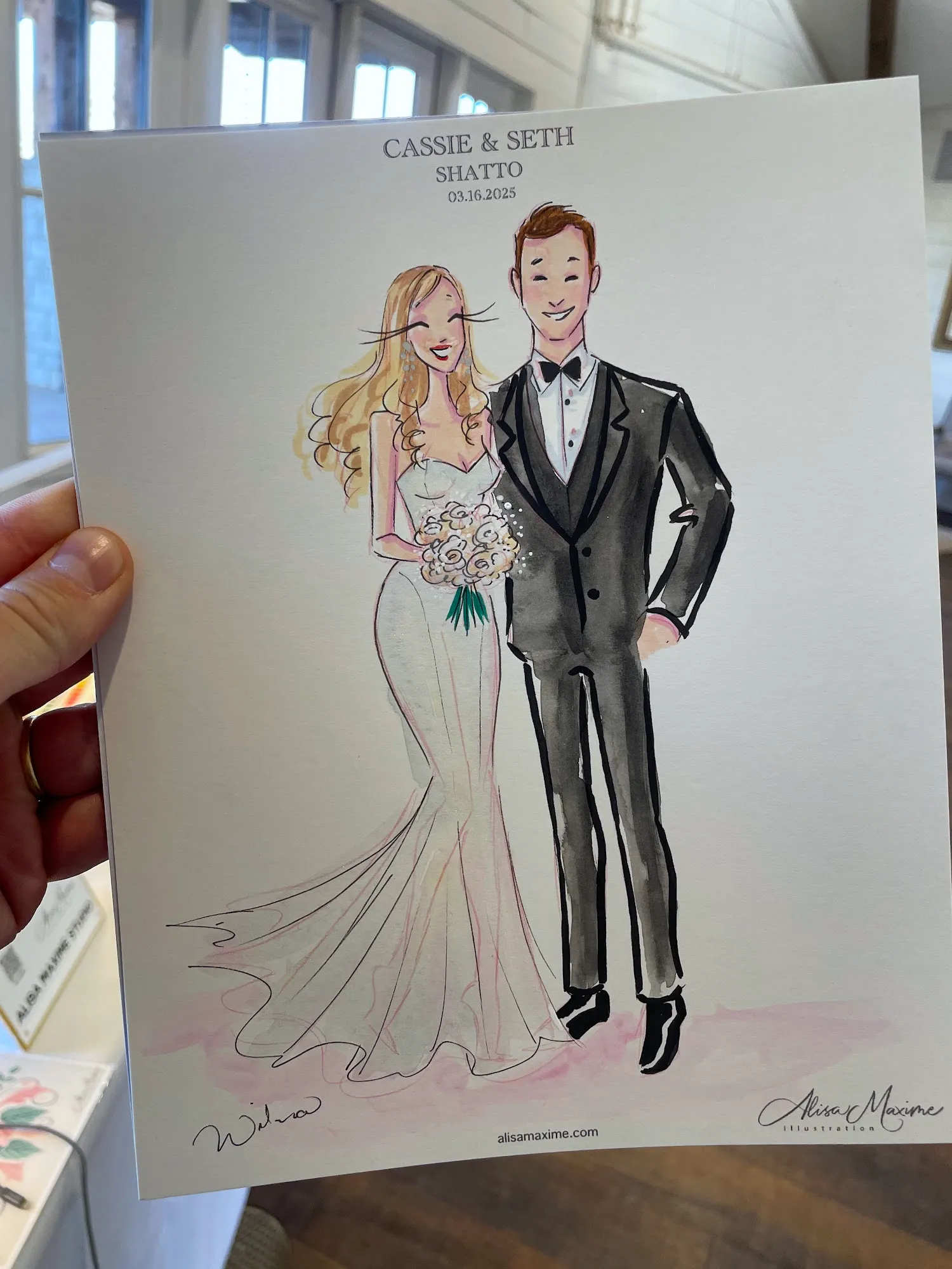 Live fashion sketch 9 from Wedding Celebration at HighPointe Estate, Liberty Hill