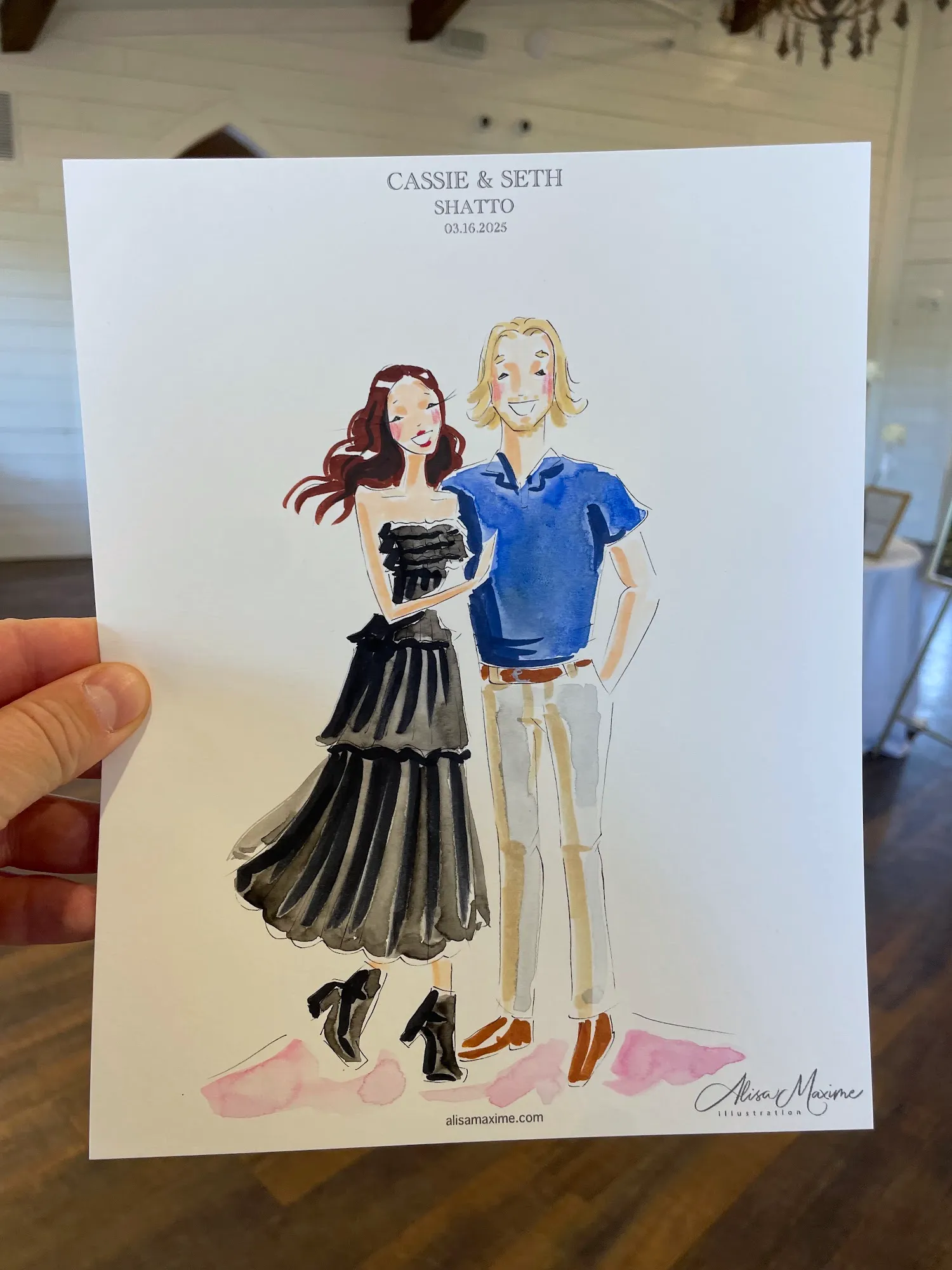 Live fashion sketch 5 from Wedding Celebration at HighPointe Estate, Liberty Hill