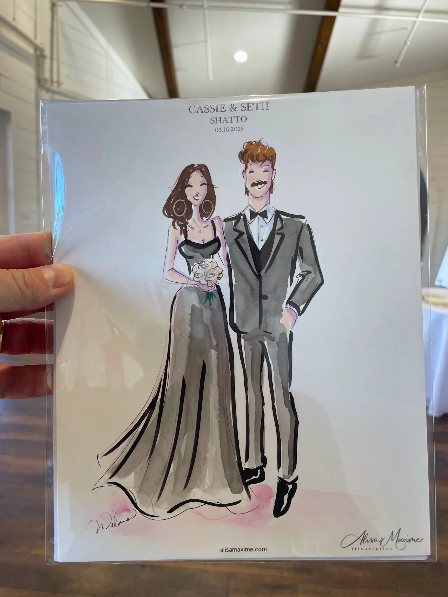 Live fashion sketch 11 from Wedding Celebration at HighPointe Estate, Liberty Hill