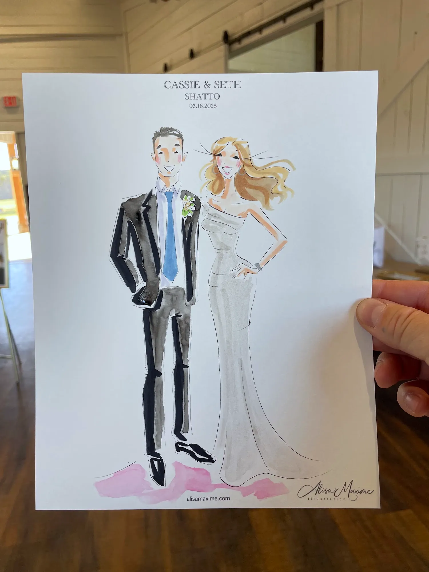 Live fashion sketch 14 from Wedding Celebration at HighPointe Estate, Liberty Hill