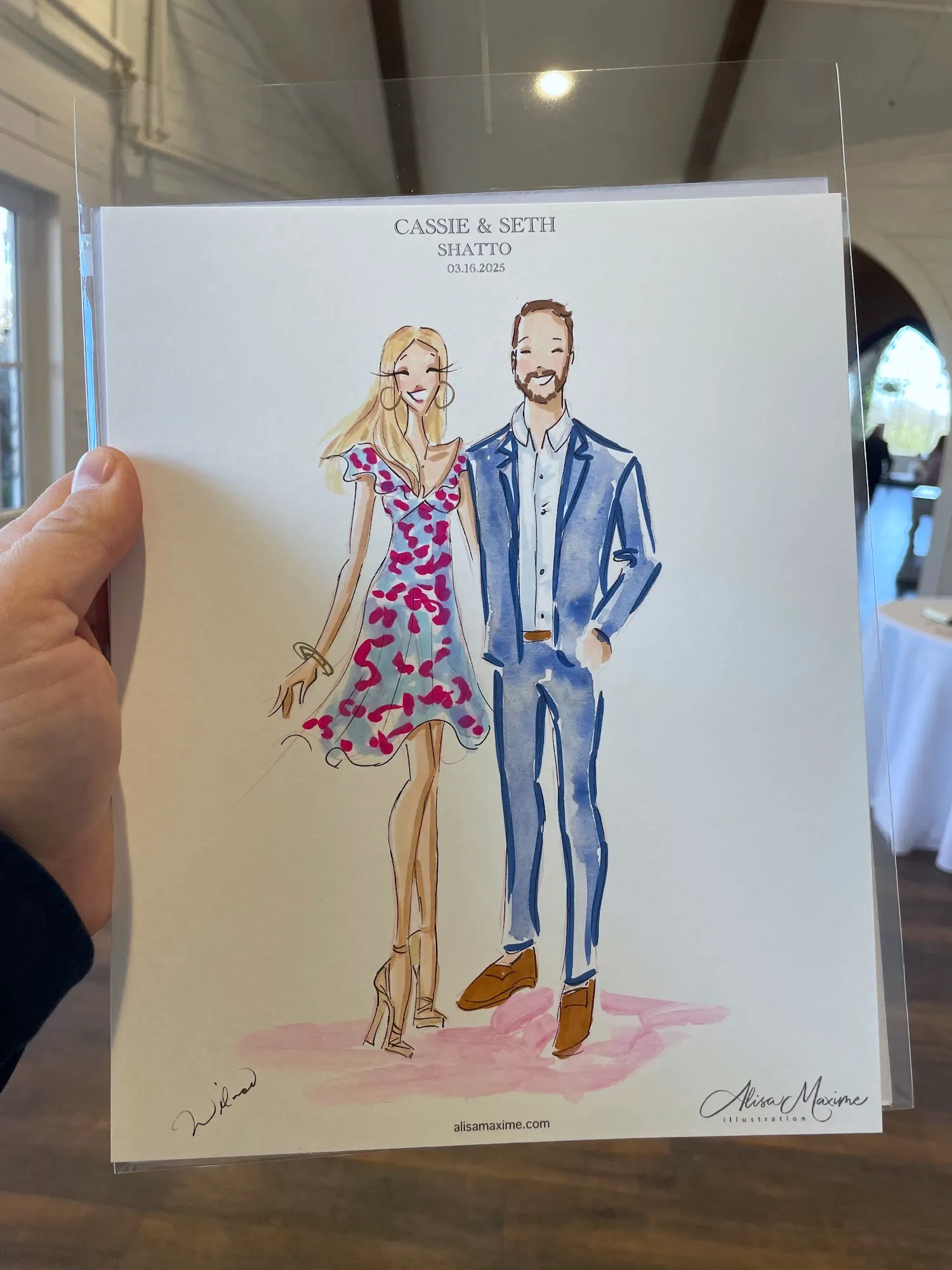 Live fashion sketch 3 from Wedding Celebration at HighPointe Estate, Liberty Hill