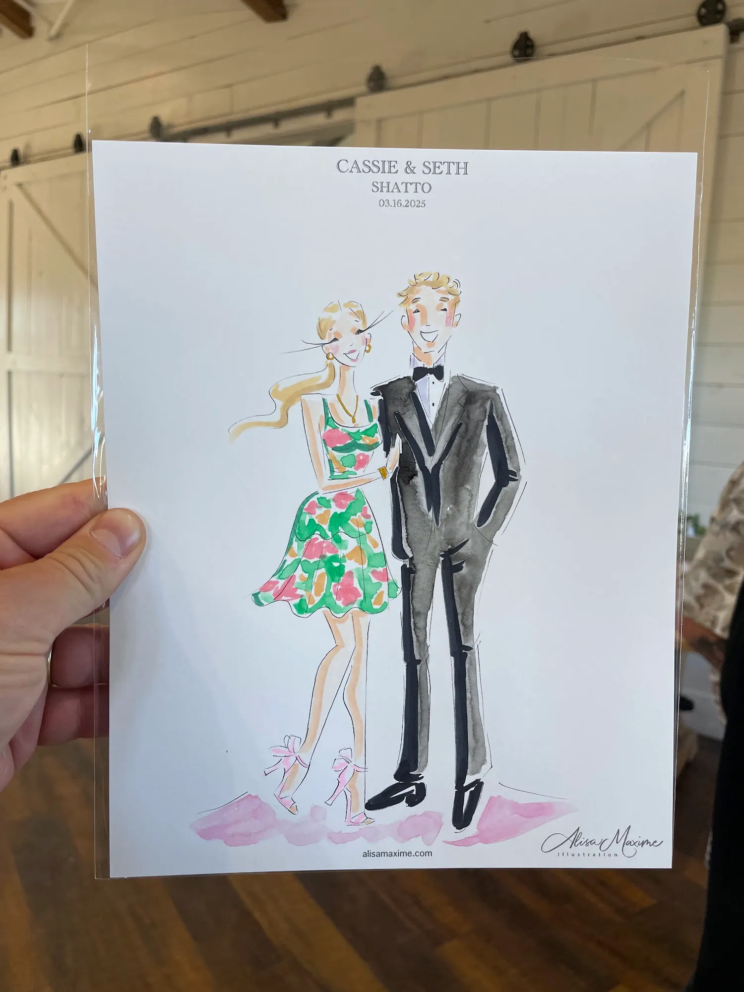Live fashion sketch 16 from Wedding Celebration at HighPointe Estate, Liberty Hill