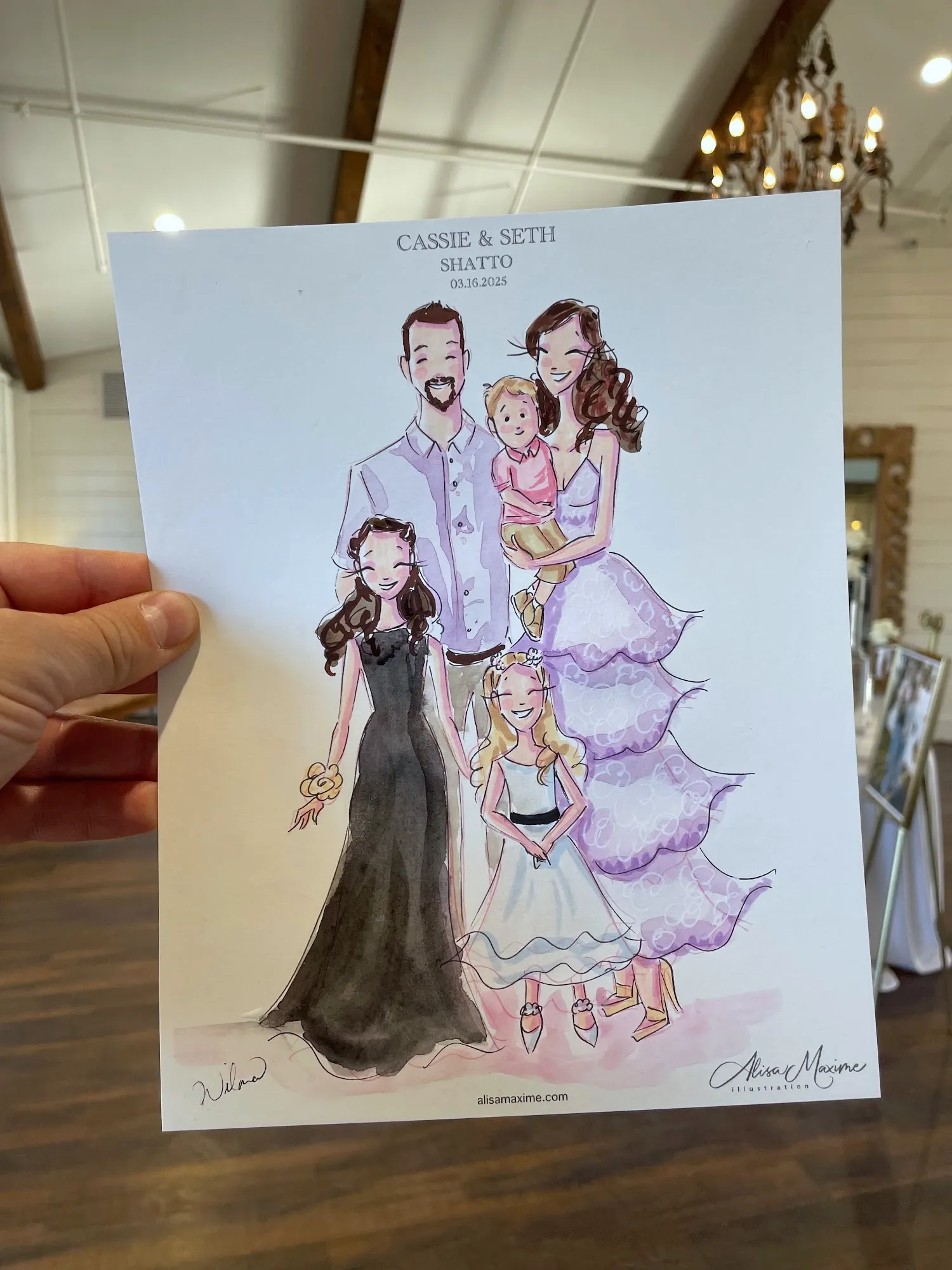 Live fashion sketch 15 from Wedding Celebration at HighPointe Estate, Liberty Hill