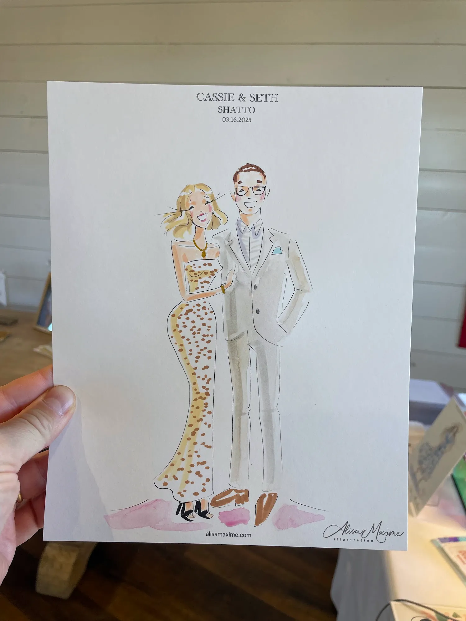 Live fashion sketch 6 from Wedding Celebration at HighPointe Estate, Liberty Hill