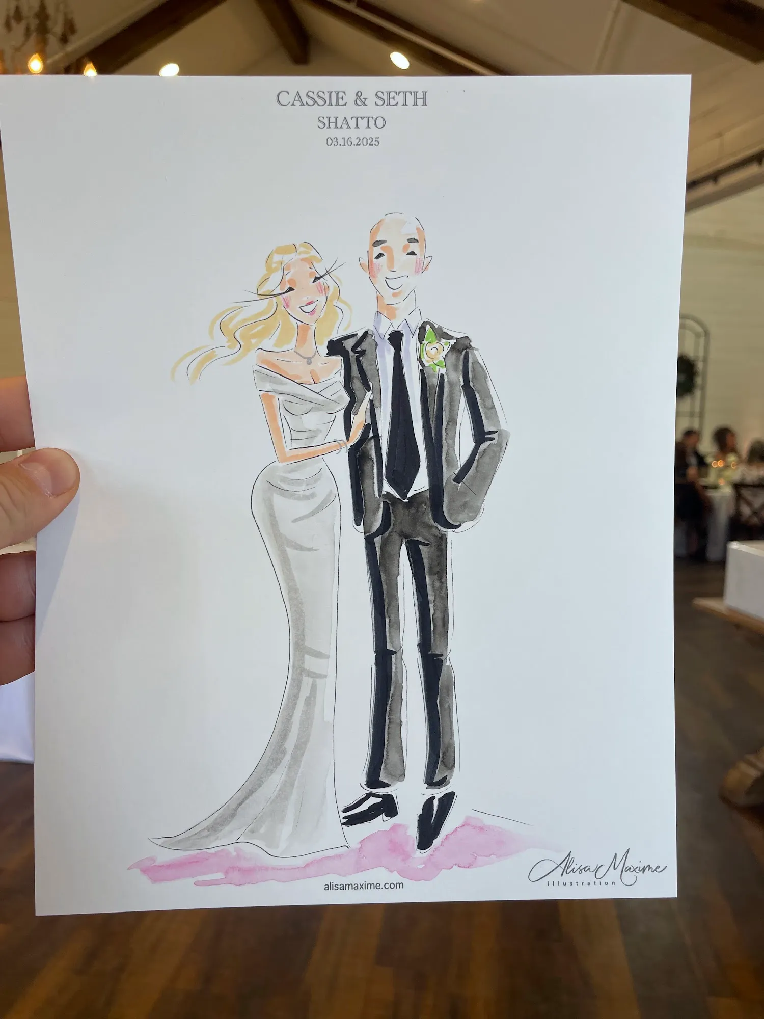 Live fashion sketch 8 from Wedding Celebration at HighPointe Estate, Liberty Hill