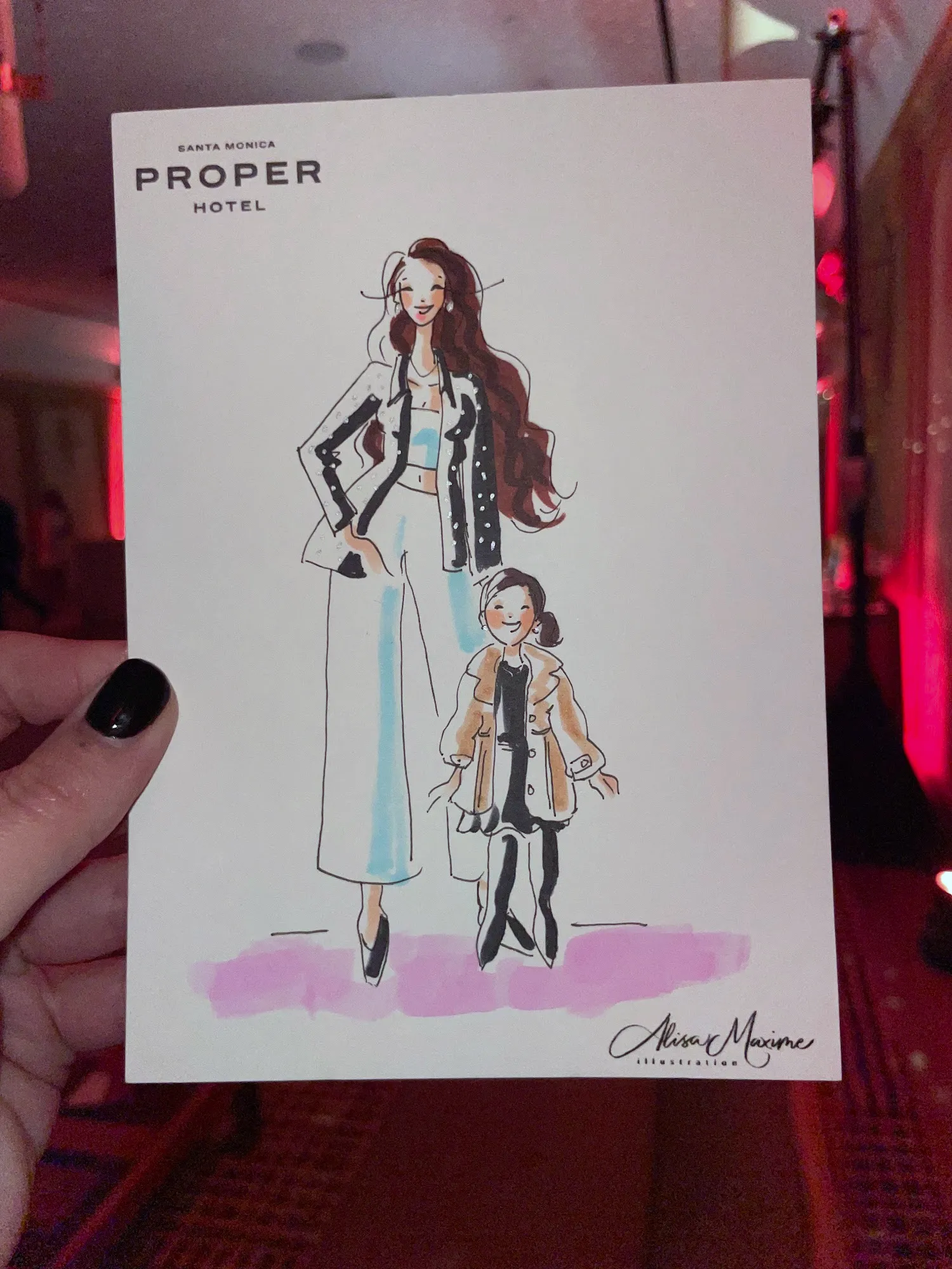 Live fashion sketch 2 from New Year's Eve Celebration in Santa Monica