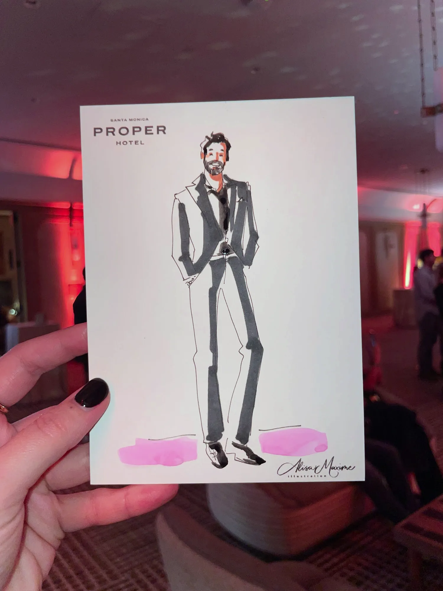 Live fashion sketch 6 from New Year's Eve Celebration in Santa Monica