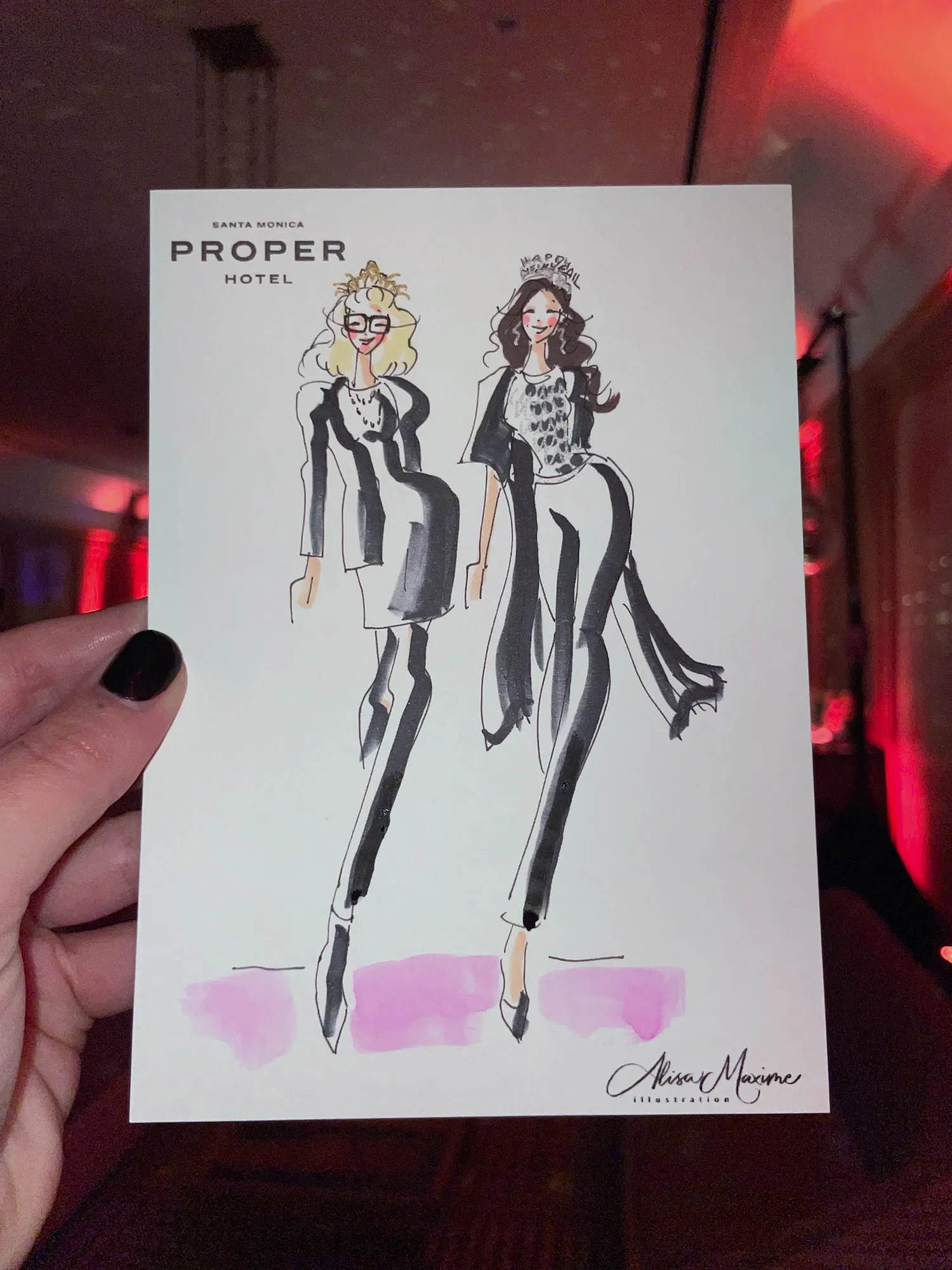 Live fashion sketch 4 from New Year's Eve Celebration in Santa Monica