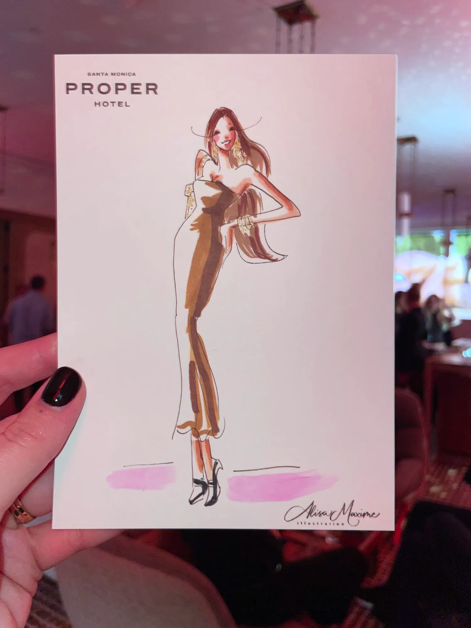 Live fashion sketch 13 from New Year's Eve Celebration in Santa Monica