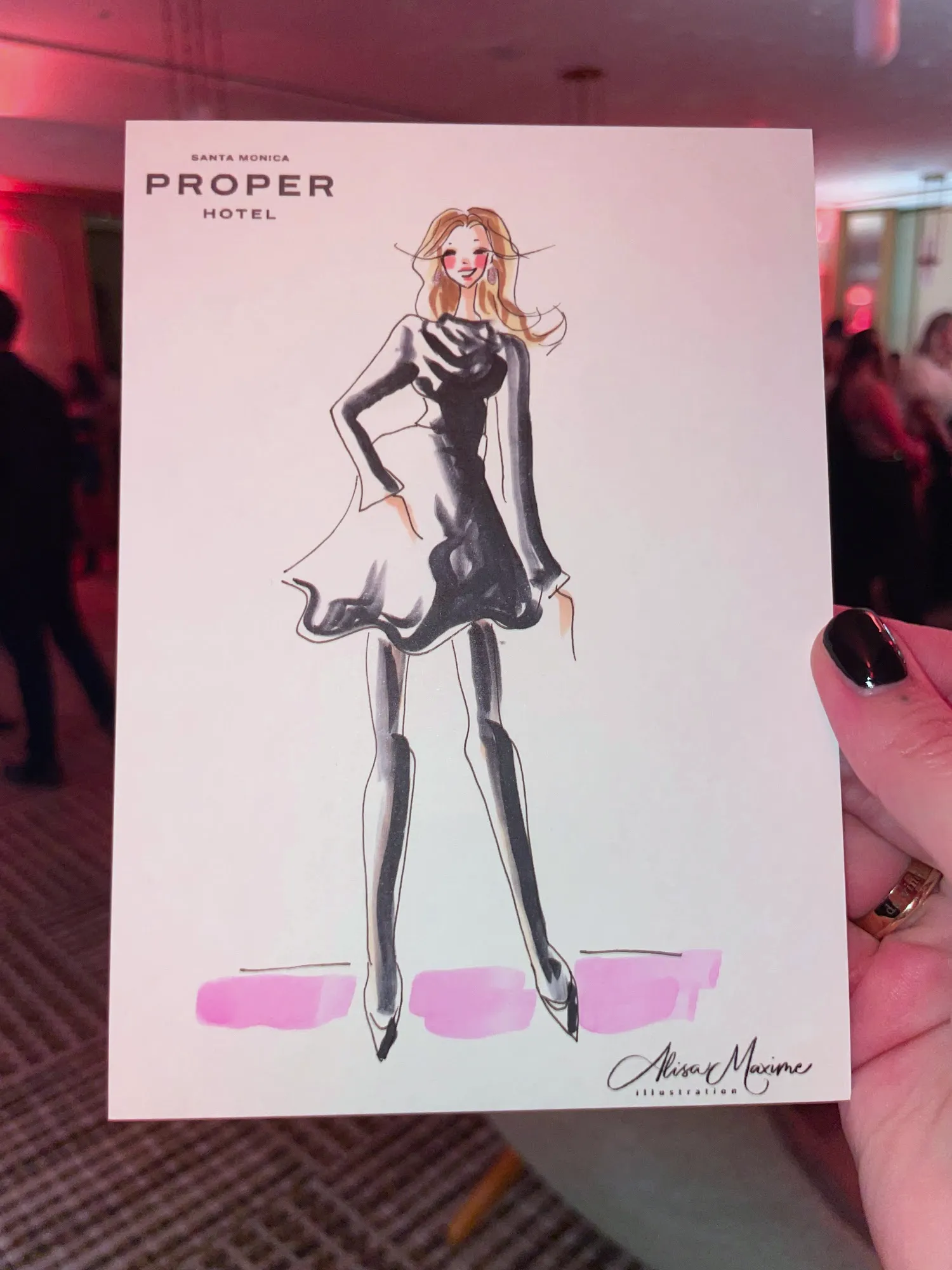 Live sketch from New Year's Eve Celebration in Santa Monica
