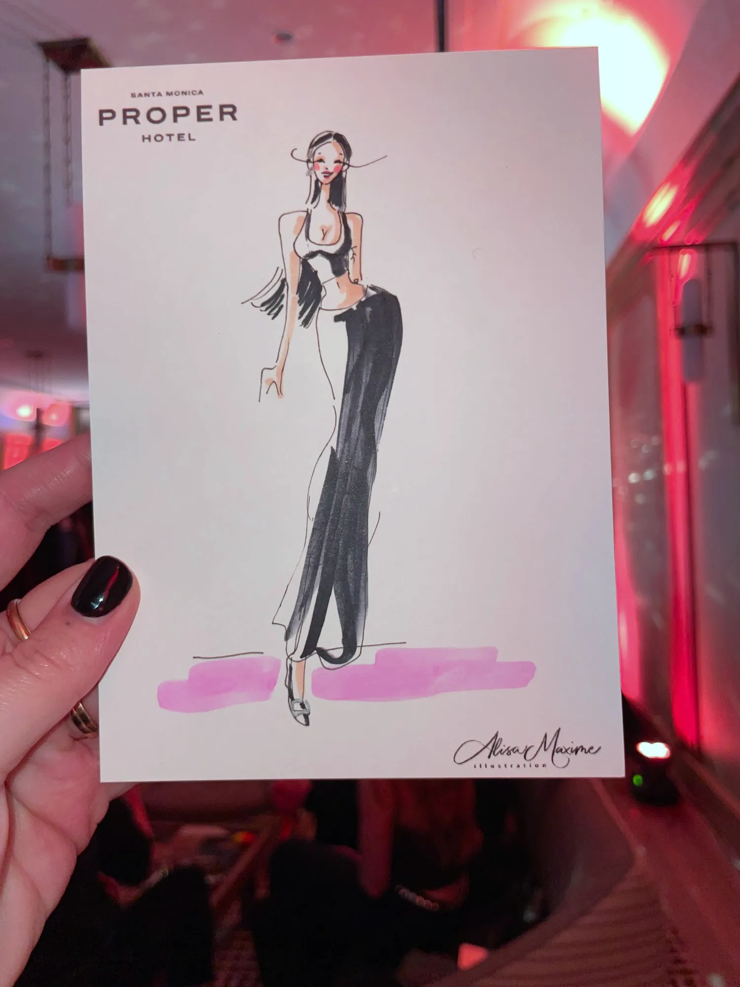 Live fashion sketch 15 from New Year's Eve Celebration in Santa Monica