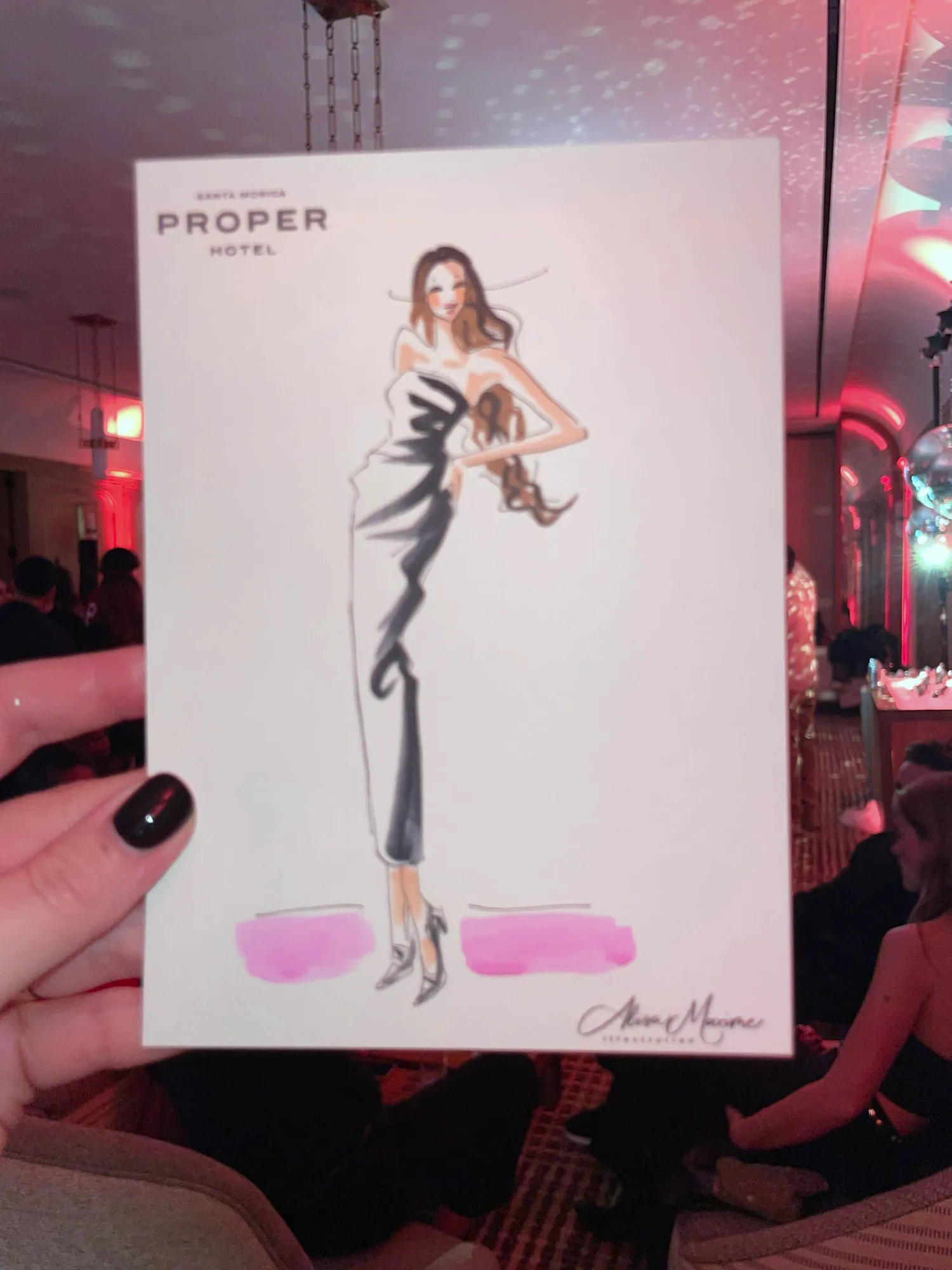Live fashion sketch 14 from New Year's Eve Celebration in Santa Monica