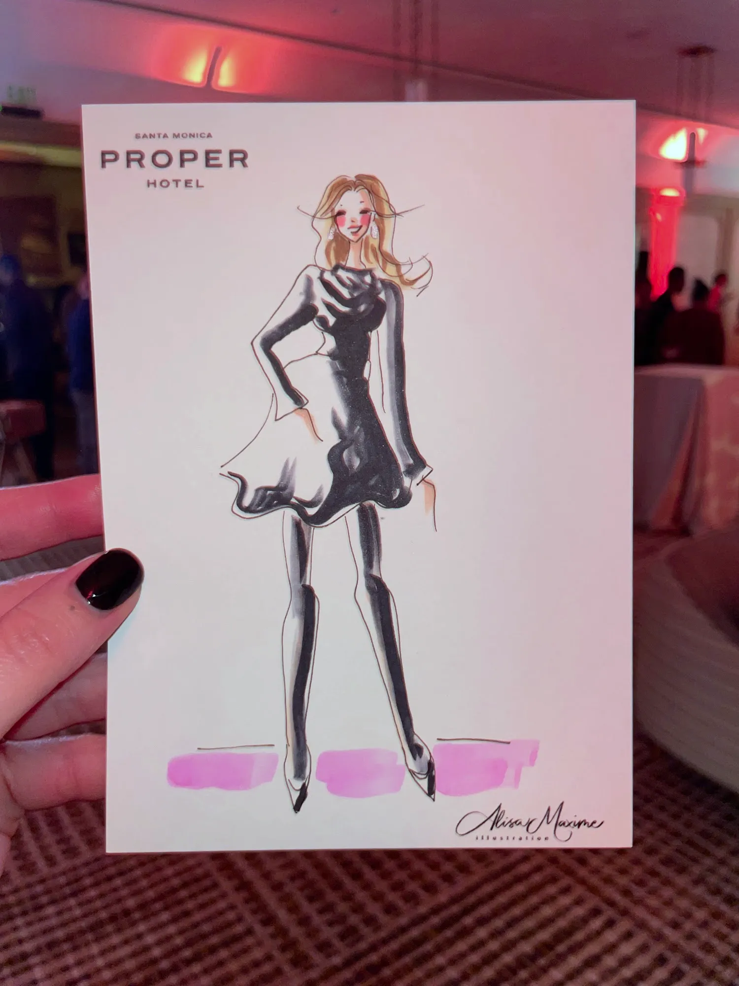 Live fashion sketch 10 from New Year's Eve Celebration in Santa Monica