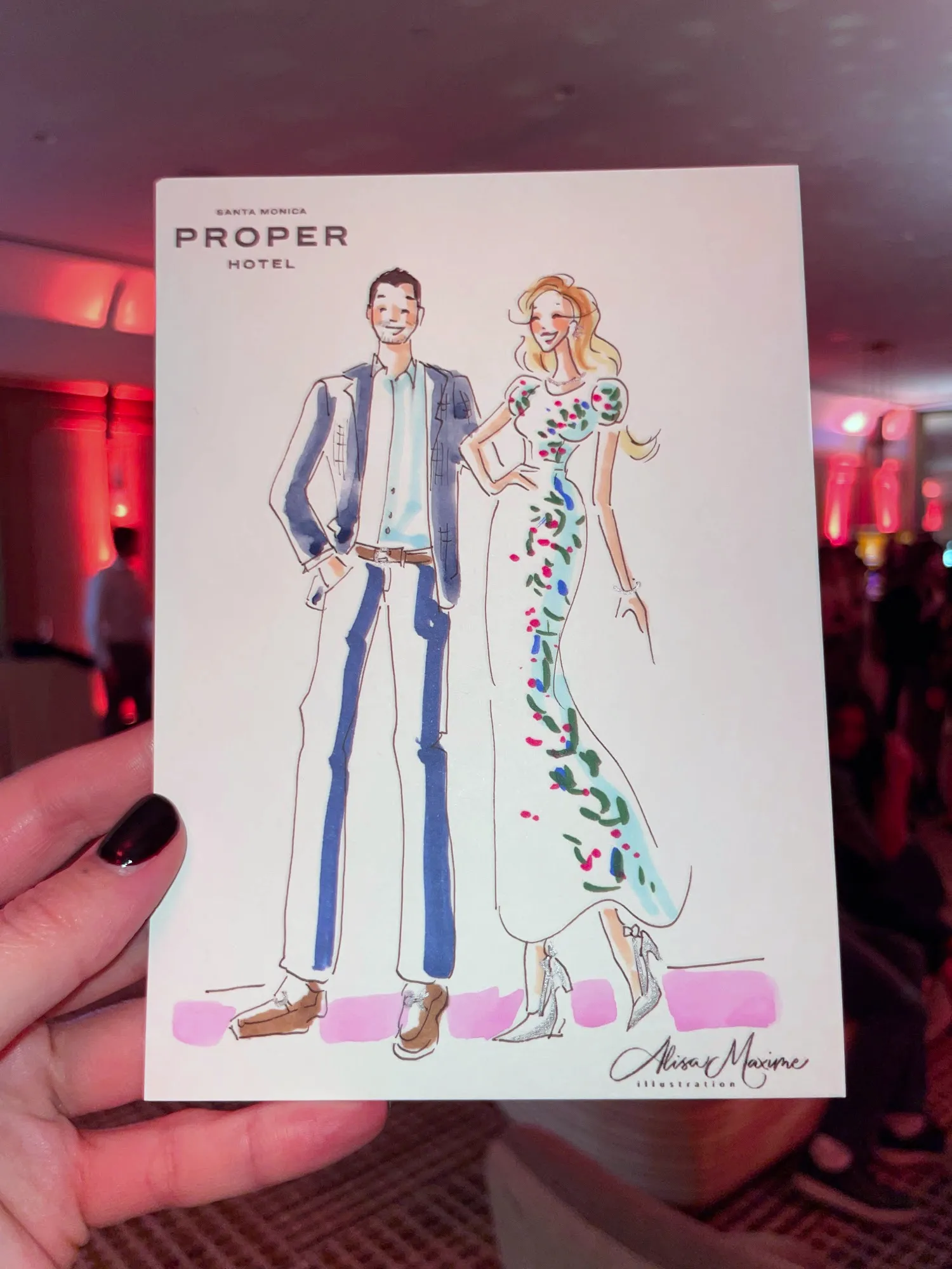Live fashion sketch 7 from New Year's Eve Celebration in Santa Monica