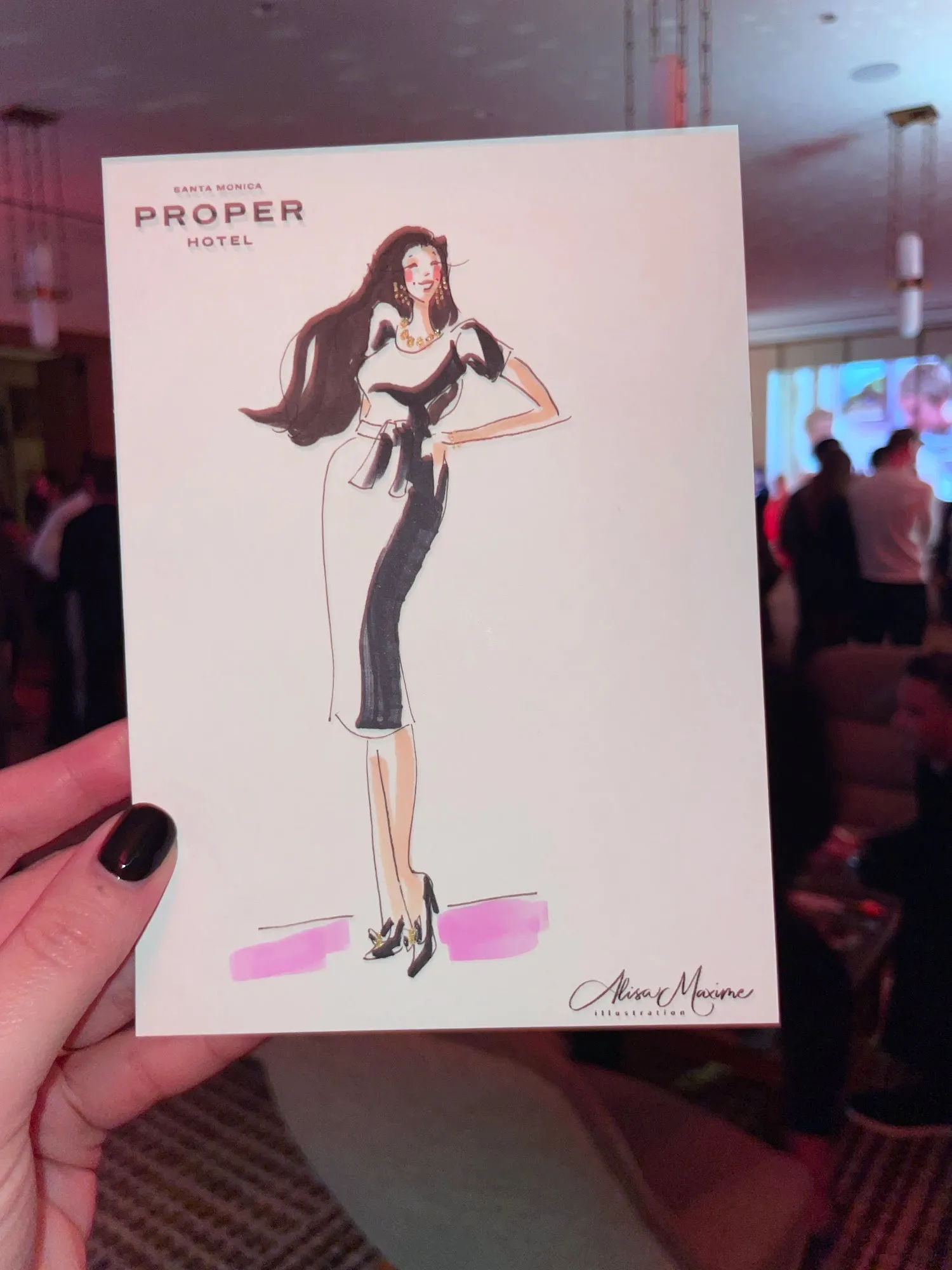 Live fashion sketch 11 from New Year's Eve Celebration in Santa Monica