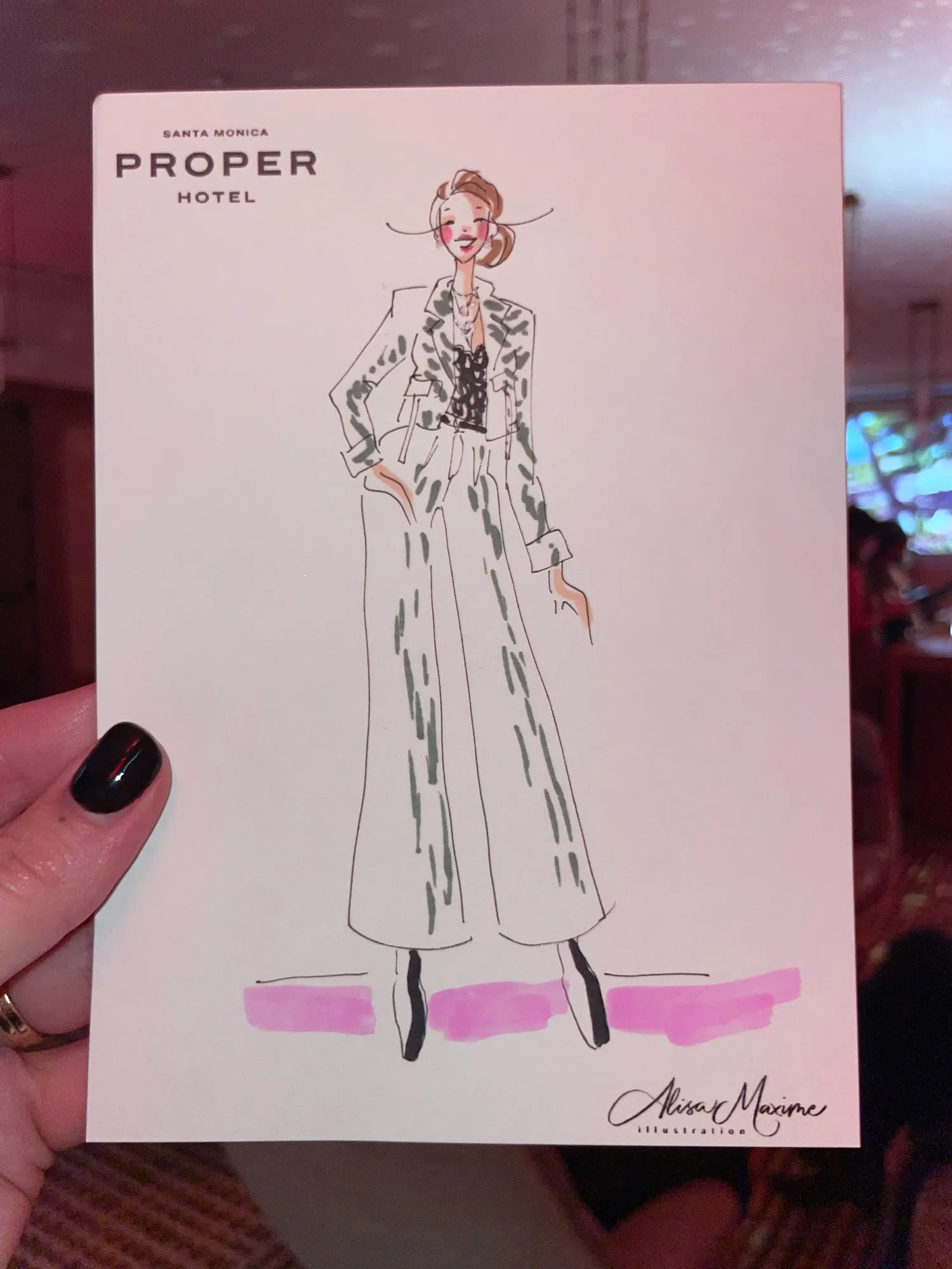 Live fashion sketch 12 from New Year's Eve Celebration in Santa Monica