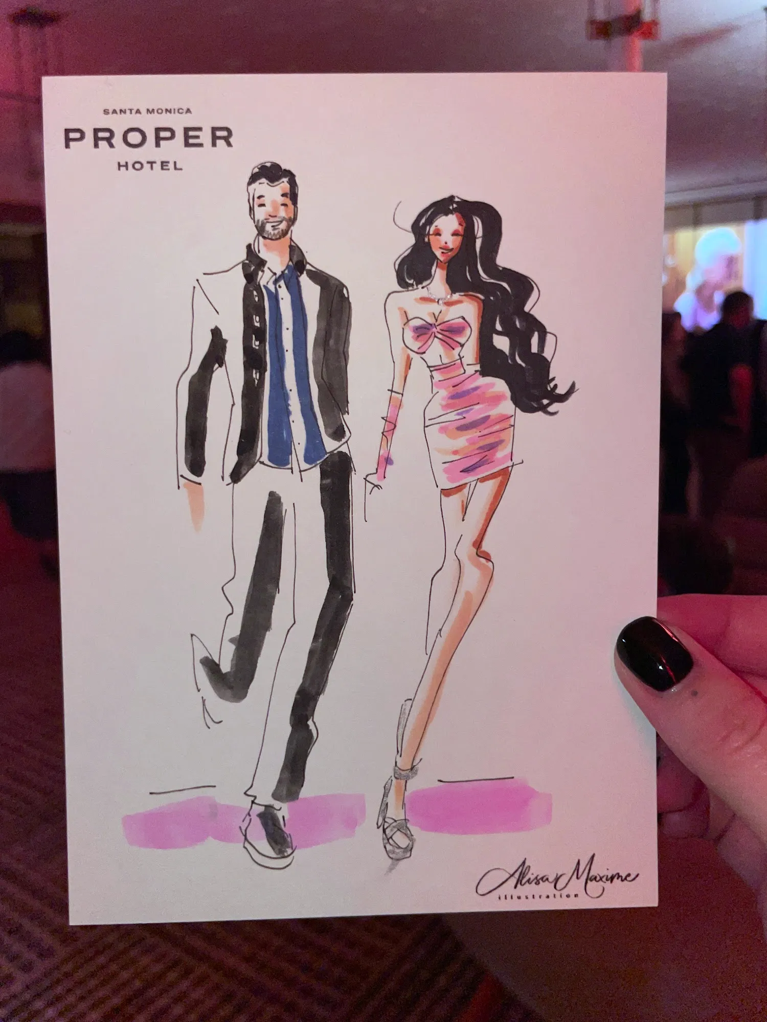 Live fashion sketch 9 from New Year's Eve Celebration in Santa Monica