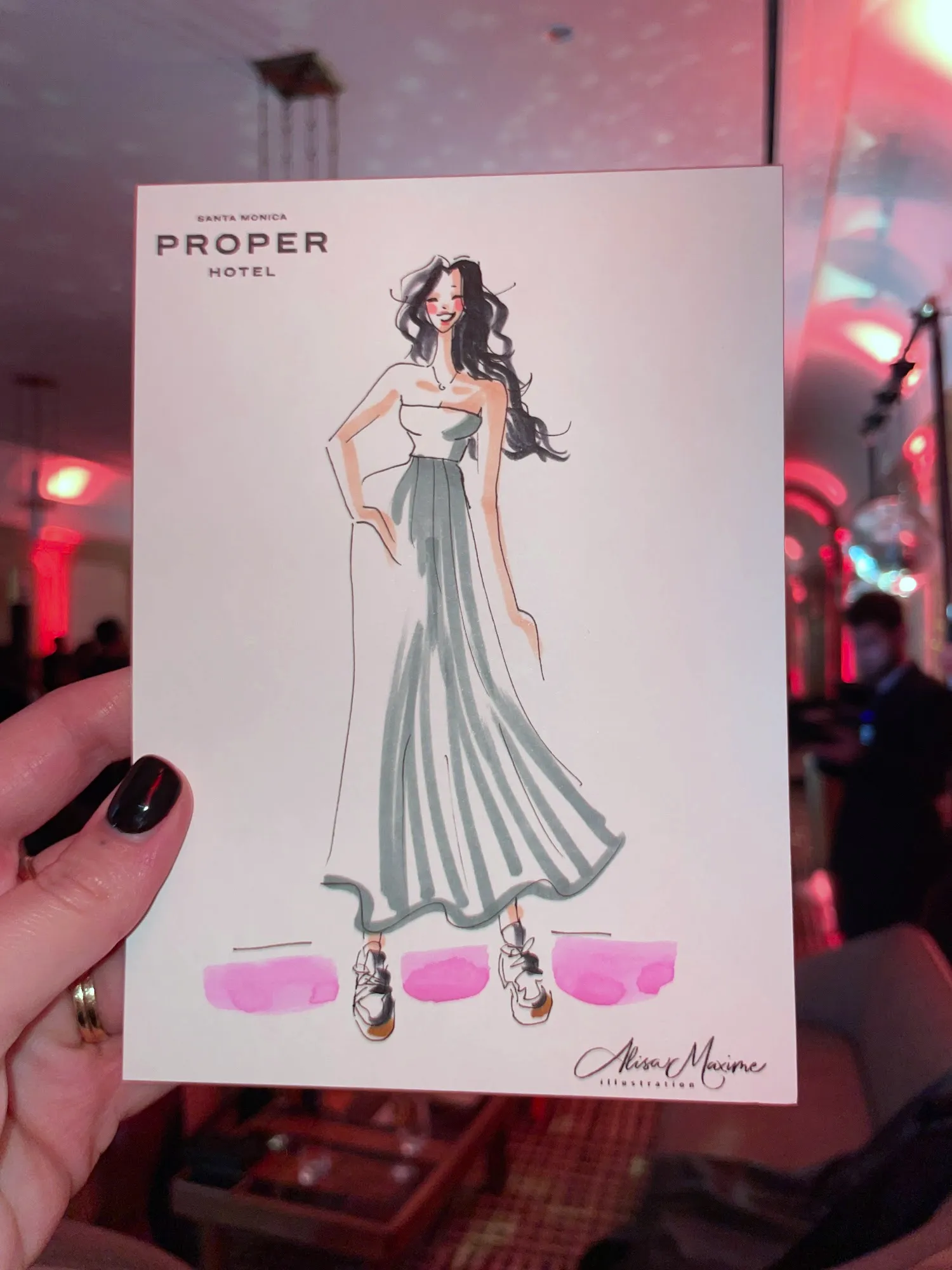 Live fashion sketch 16 from New Year's Eve Celebration in Santa Monica