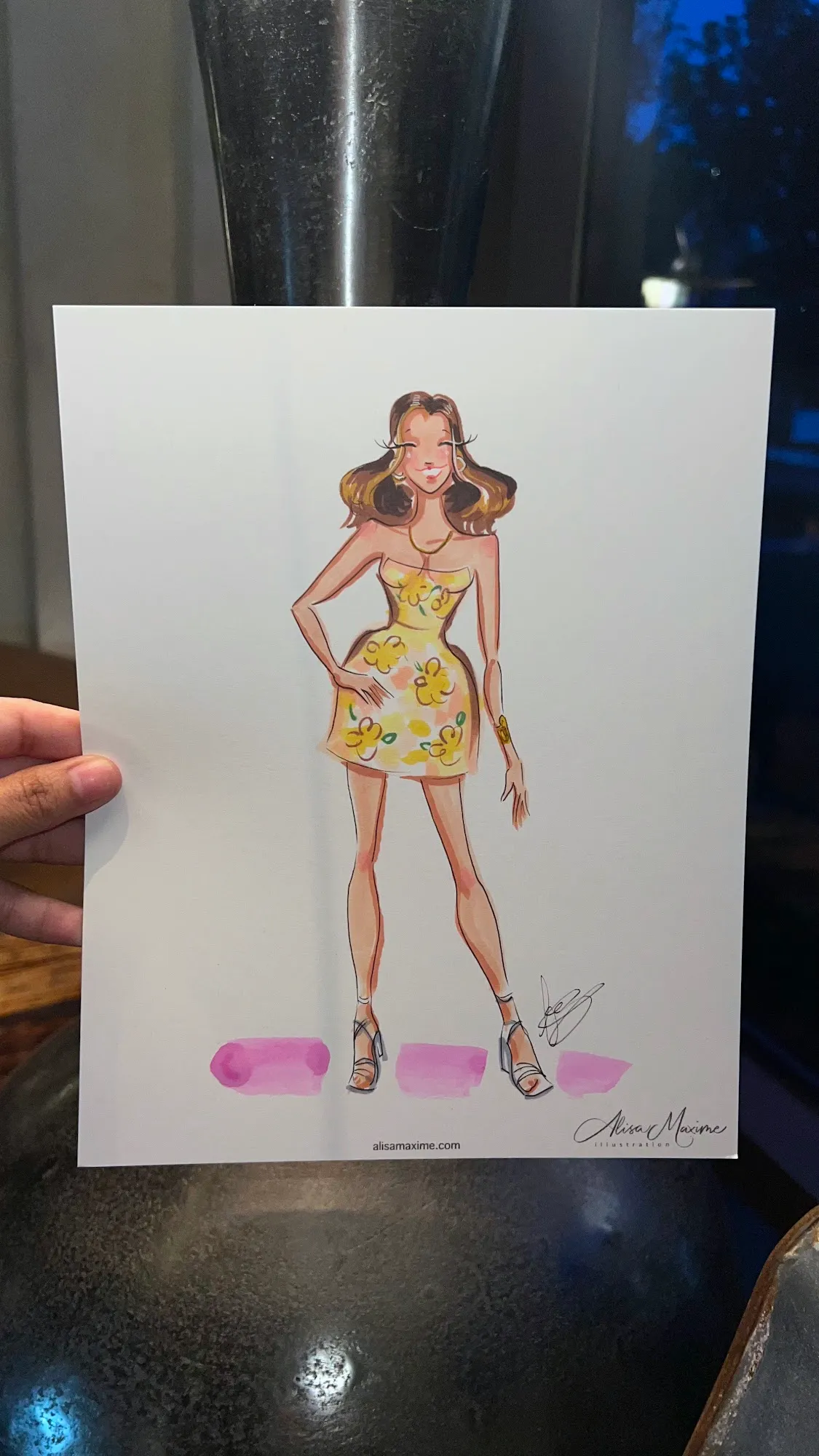 Live fashion sketch 3 from Birthday Celebration at Bowie House, Fort Worth