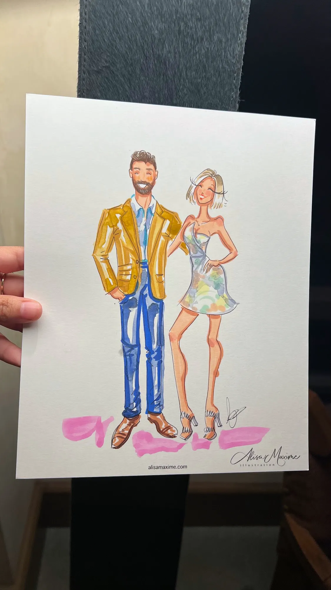 Live sketch from Birthday Celebration at Bowie House, Fort Worth