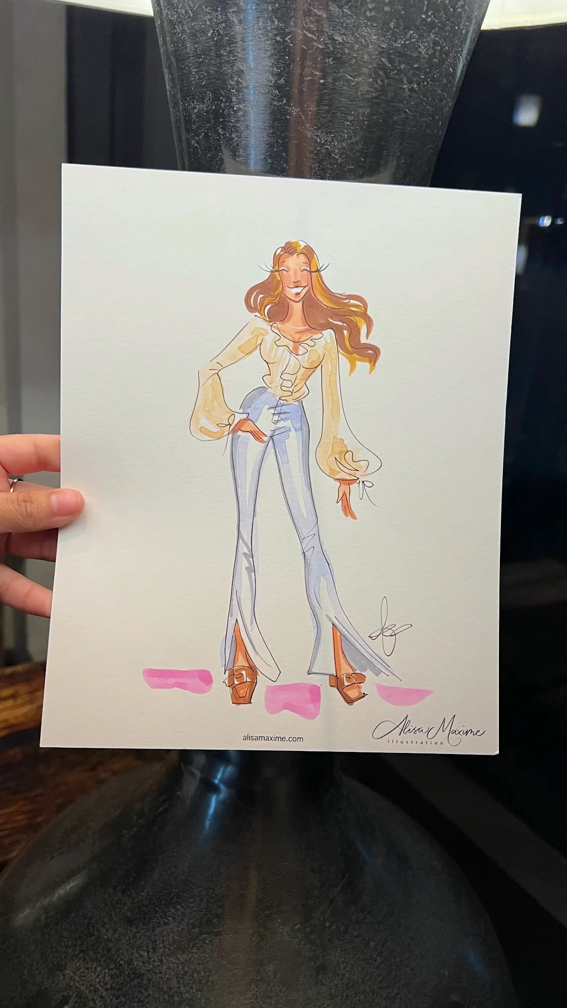 Live fashion sketch 6 from Birthday Celebration at Bowie House, Fort Worth