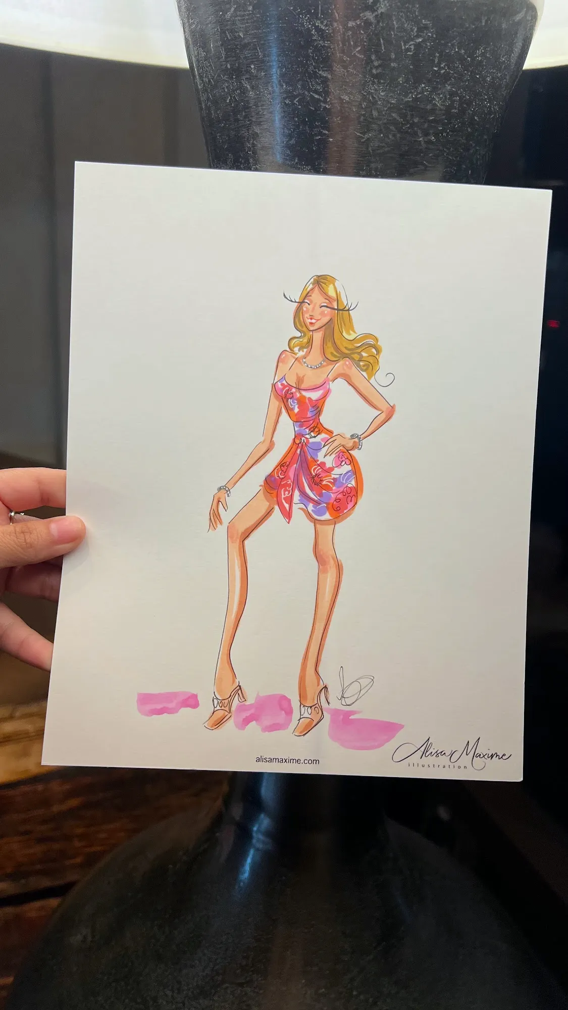 Live fashion sketch 10 from Birthday Celebration at Bowie House, Fort Worth