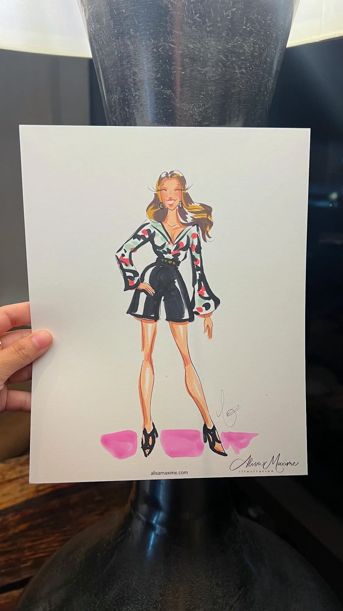 Live fashion sketch 5 from Birthday Celebration at Bowie House, Fort Worth