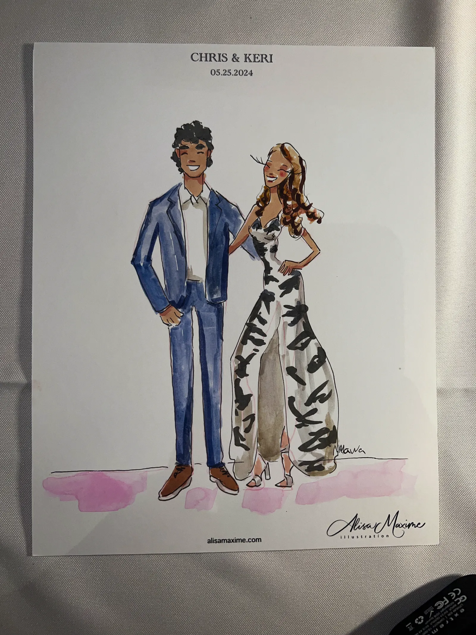 Live fashion sketch 9 from Intimate Wedding Celebration at Houston Oaks Country Club