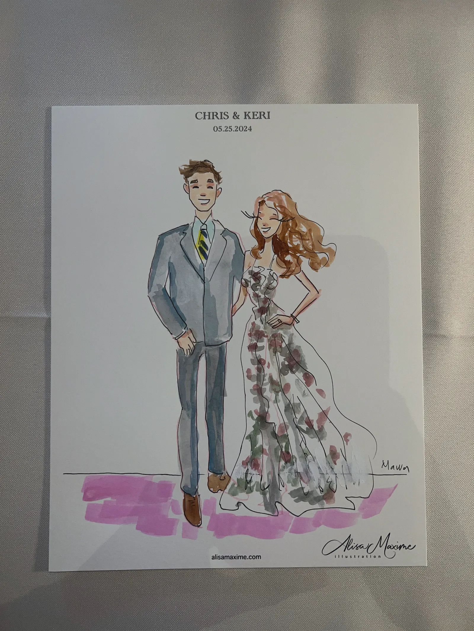 Live fashion sketch 3 from Intimate Wedding Celebration at Houston Oaks Country Club