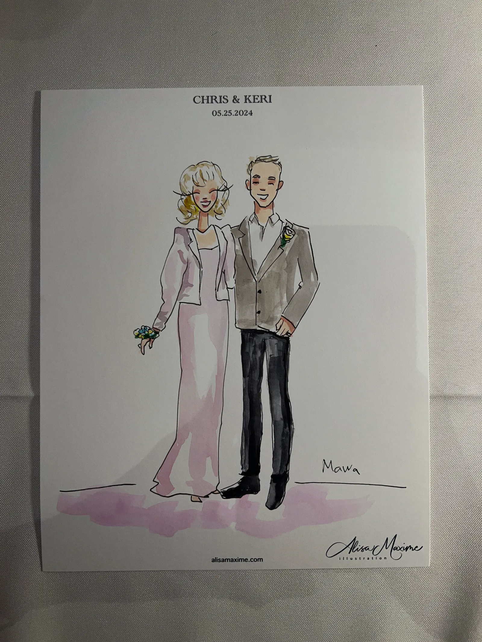 Live fashion sketch 14 from Intimate Wedding Celebration at Houston Oaks Country Club