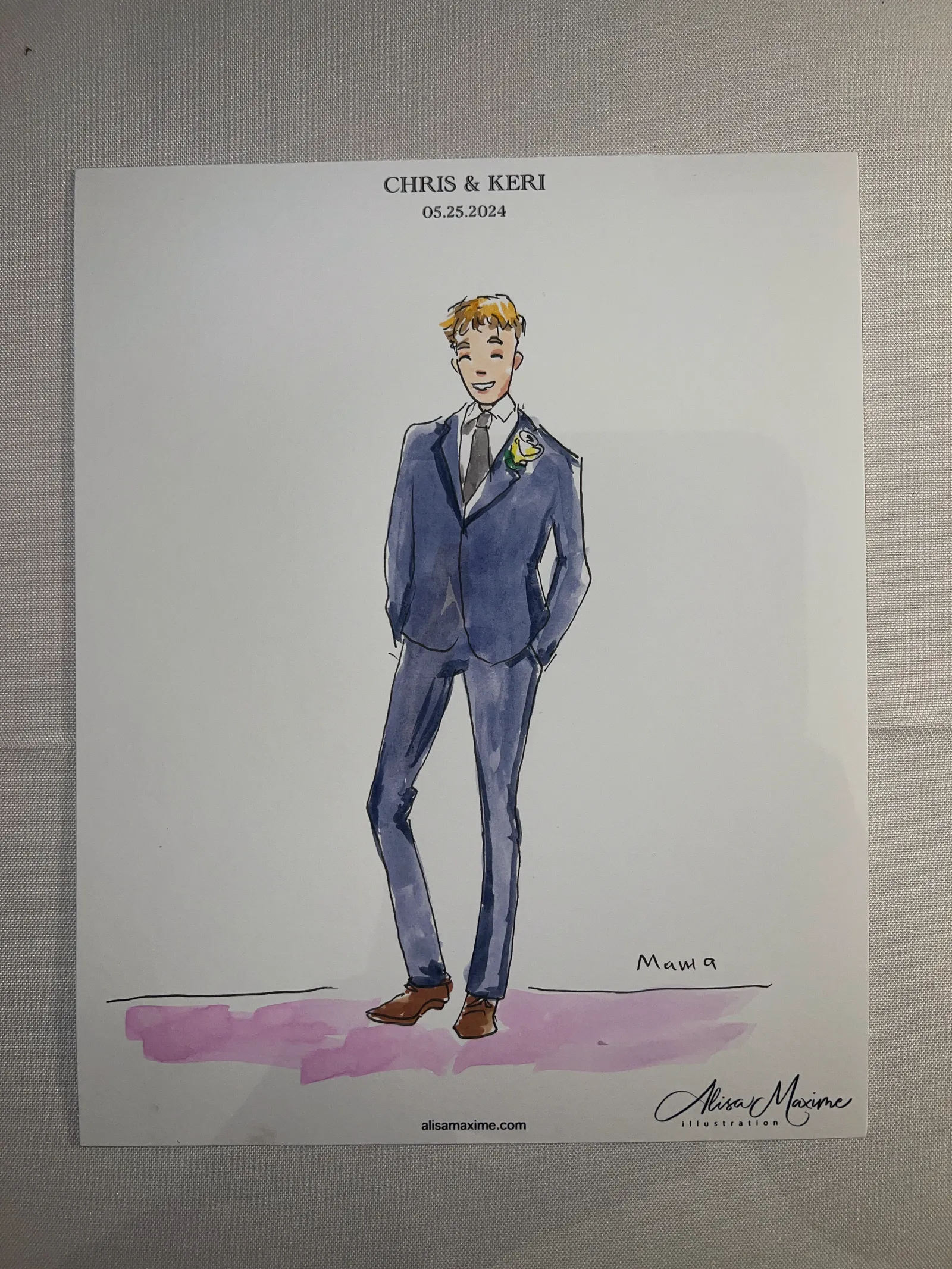 Live fashion sketch 13 from Intimate Wedding Celebration at Houston Oaks Country Club