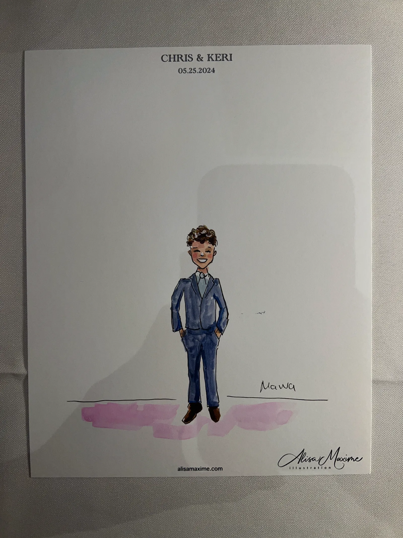 Live fashion sketch 15 from Intimate Wedding Celebration at Houston Oaks Country Club