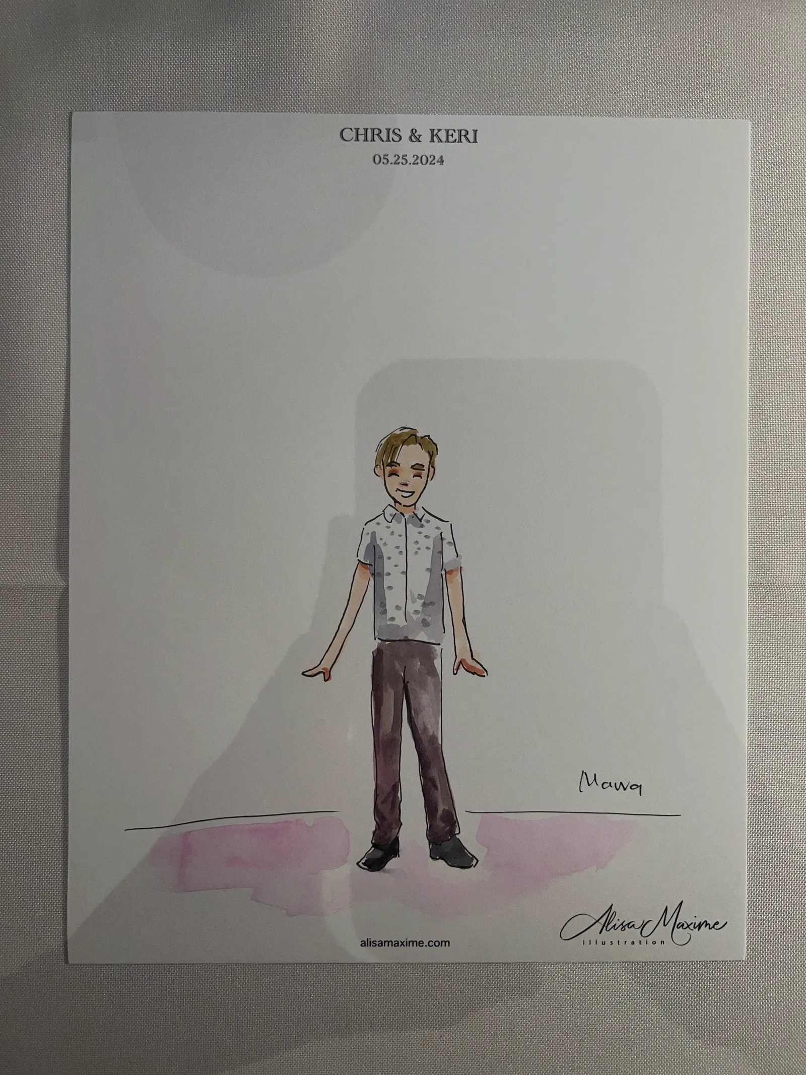 Live fashion sketch 5 from Intimate Wedding Celebration at Houston Oaks Country Club