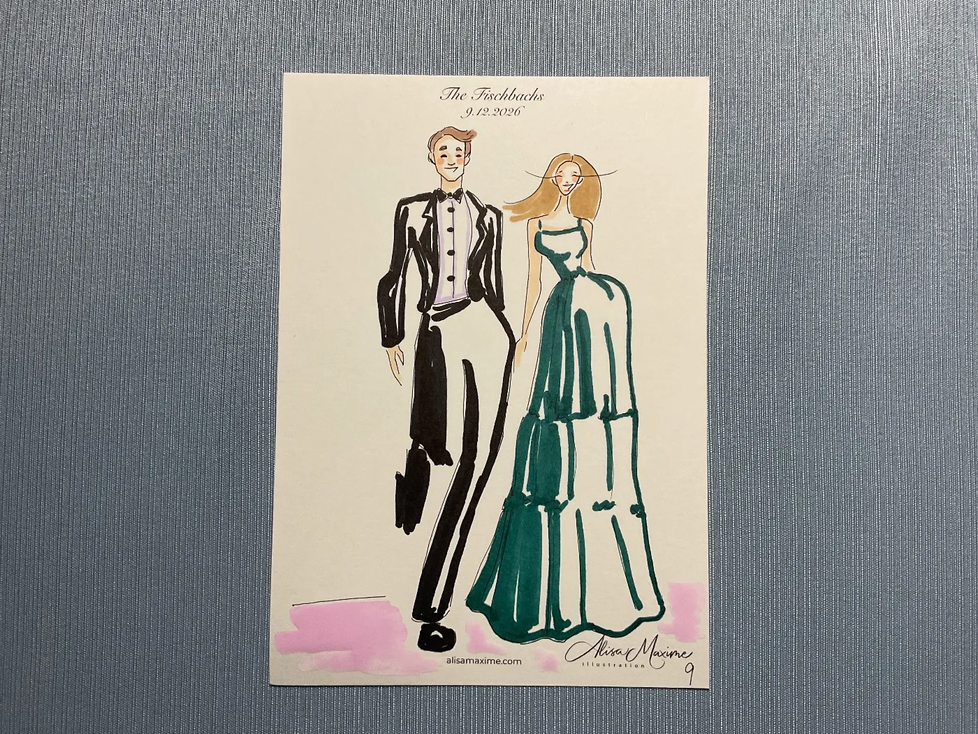 Live fashion sketch 10 from Wedding Celebration at Indian Hills Country Club, Kansas