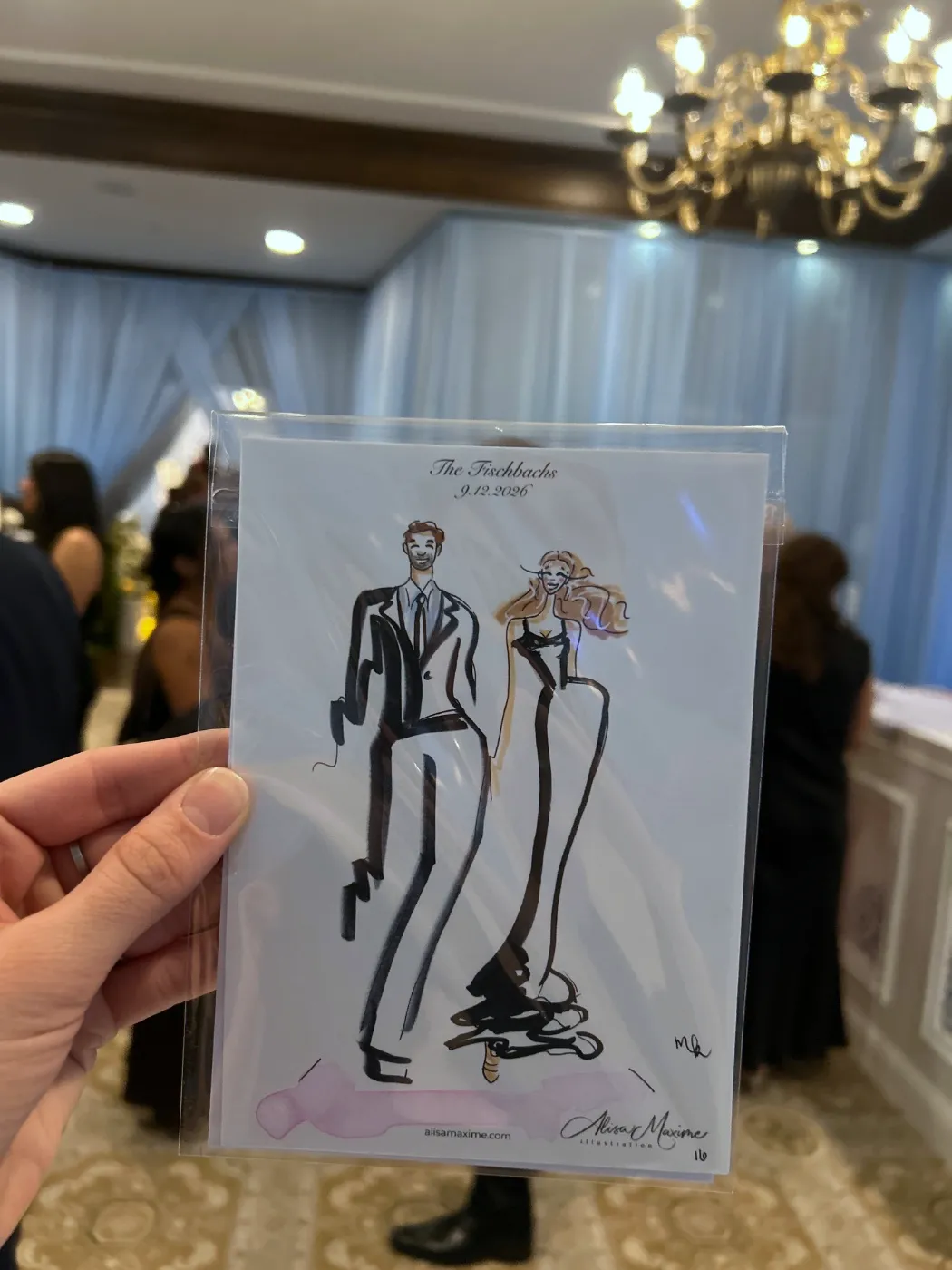 Live fashion sketch 15 from Wedding Celebration at Indian Hills Country Club, Kansas