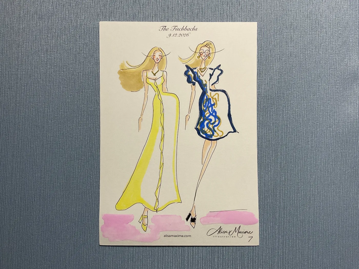 Live fashion sketch 8 from Wedding Celebration at Indian Hills Country Club, Kansas