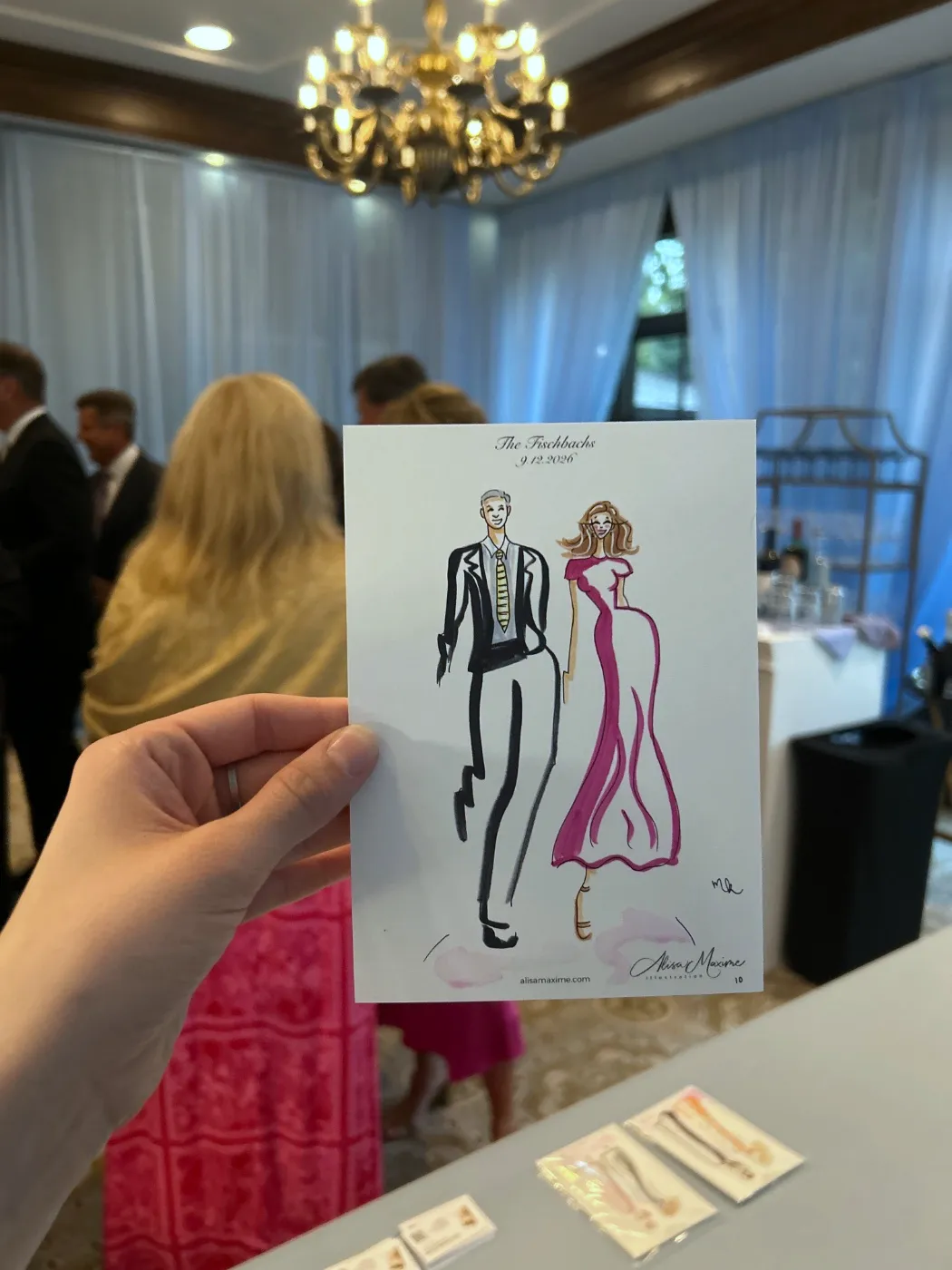 Live fashion sketch 11 from Wedding Celebration at Indian Hills Country Club, Kansas