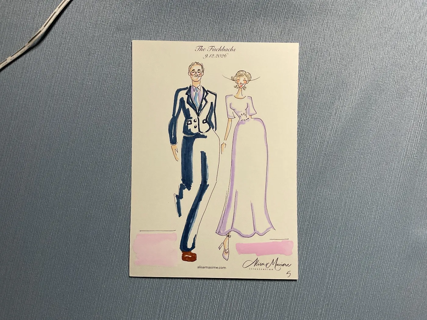 Live fashion sketch 6 from Wedding Celebration at Indian Hills Country Club, Kansas