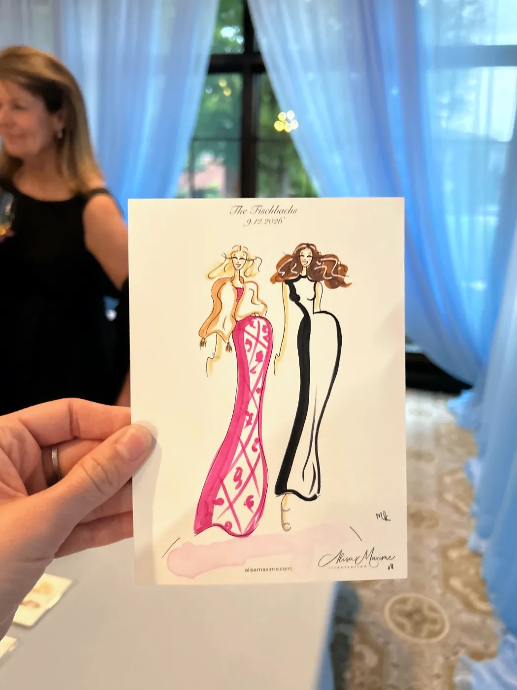 Live fashion sketch 9 from Wedding Celebration at Indian Hills Country Club, Kansas