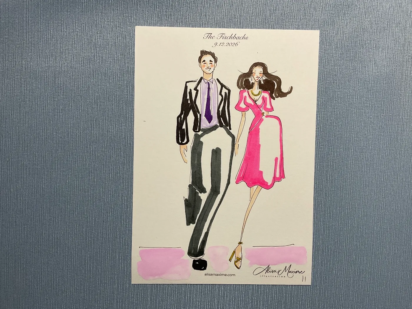 Live fashion sketch 12 from Wedding Celebration at Indian Hills Country Club, Kansas
