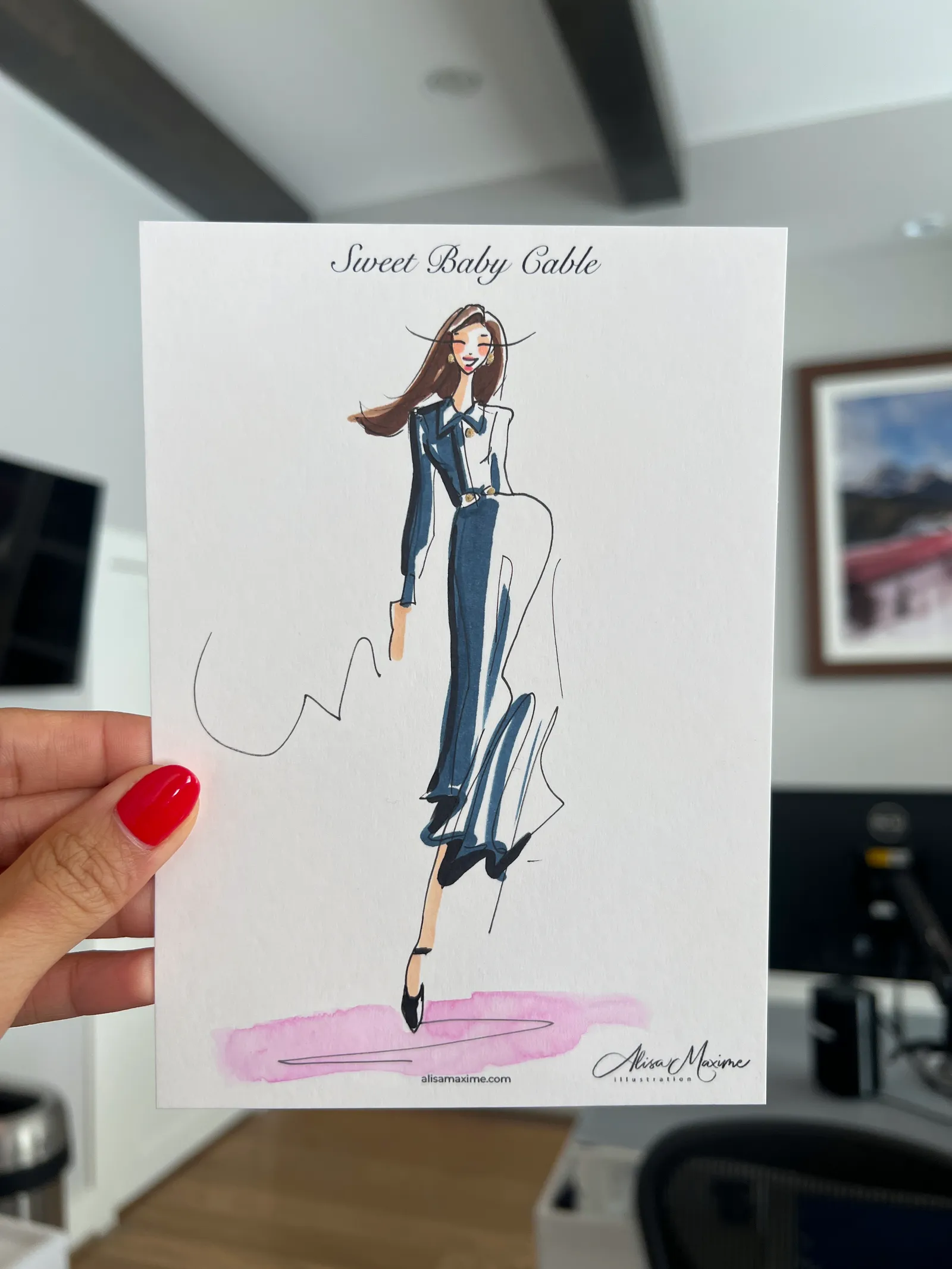 Live fashion sketch 4 from Charming Baby Shower in Houston