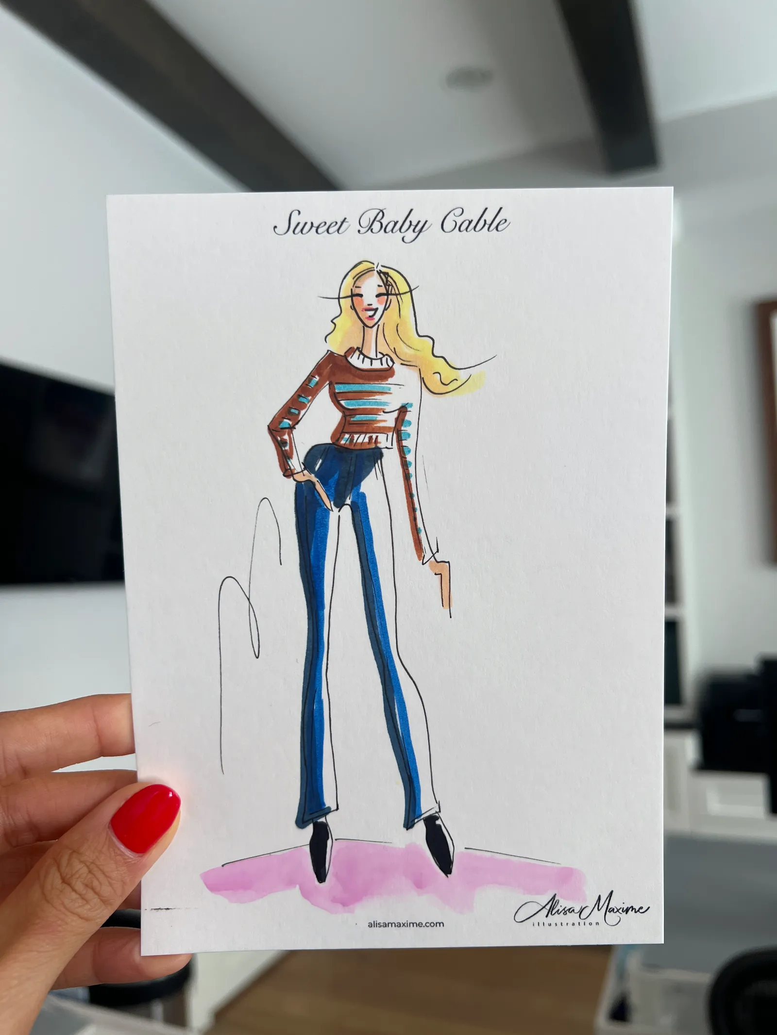 Live fashion sketch 6 from Charming Baby Shower in Houston